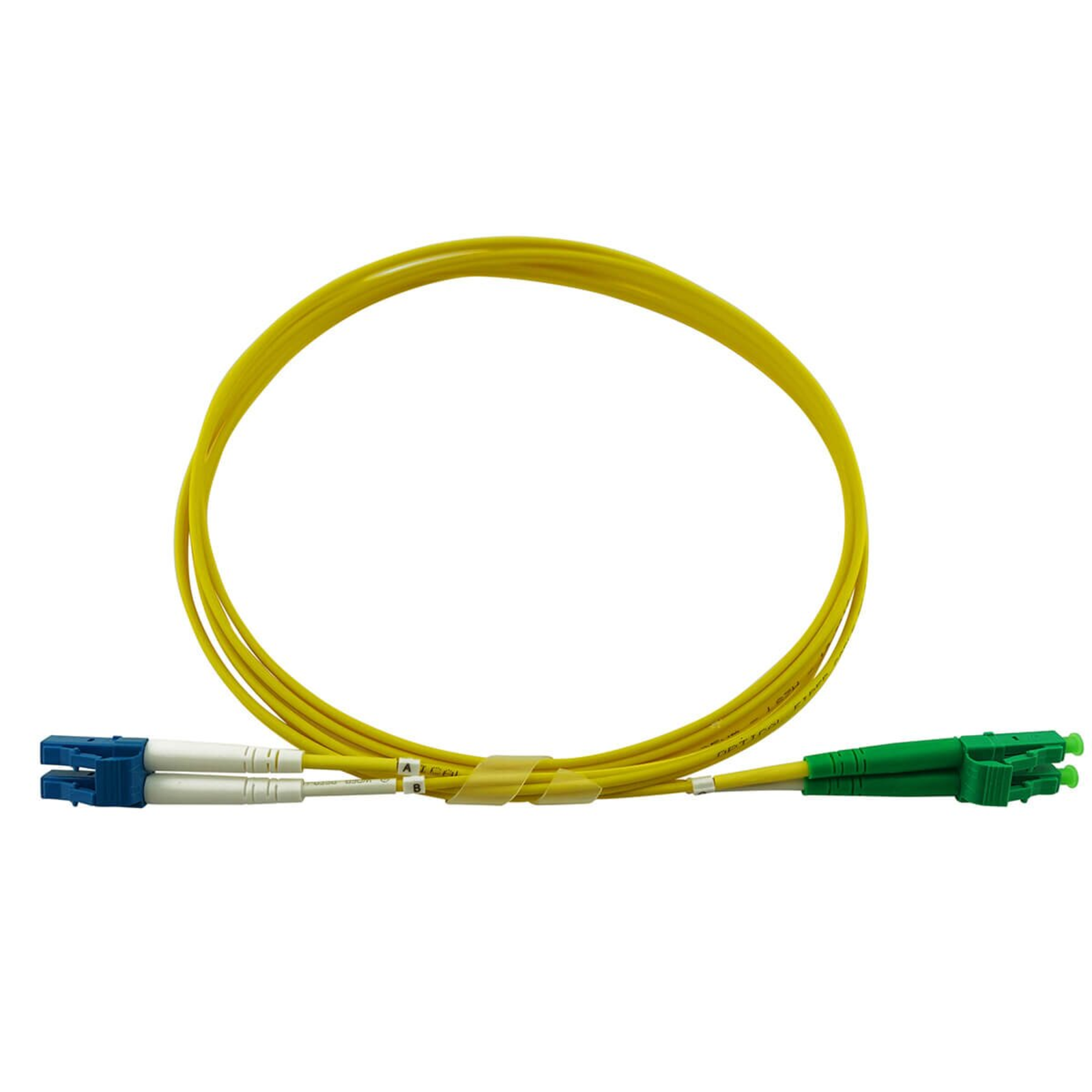 BlueOptics Duplex Fibre Optic Patch Cable LC-UPC/LC-APC Singlemode 1 Metre