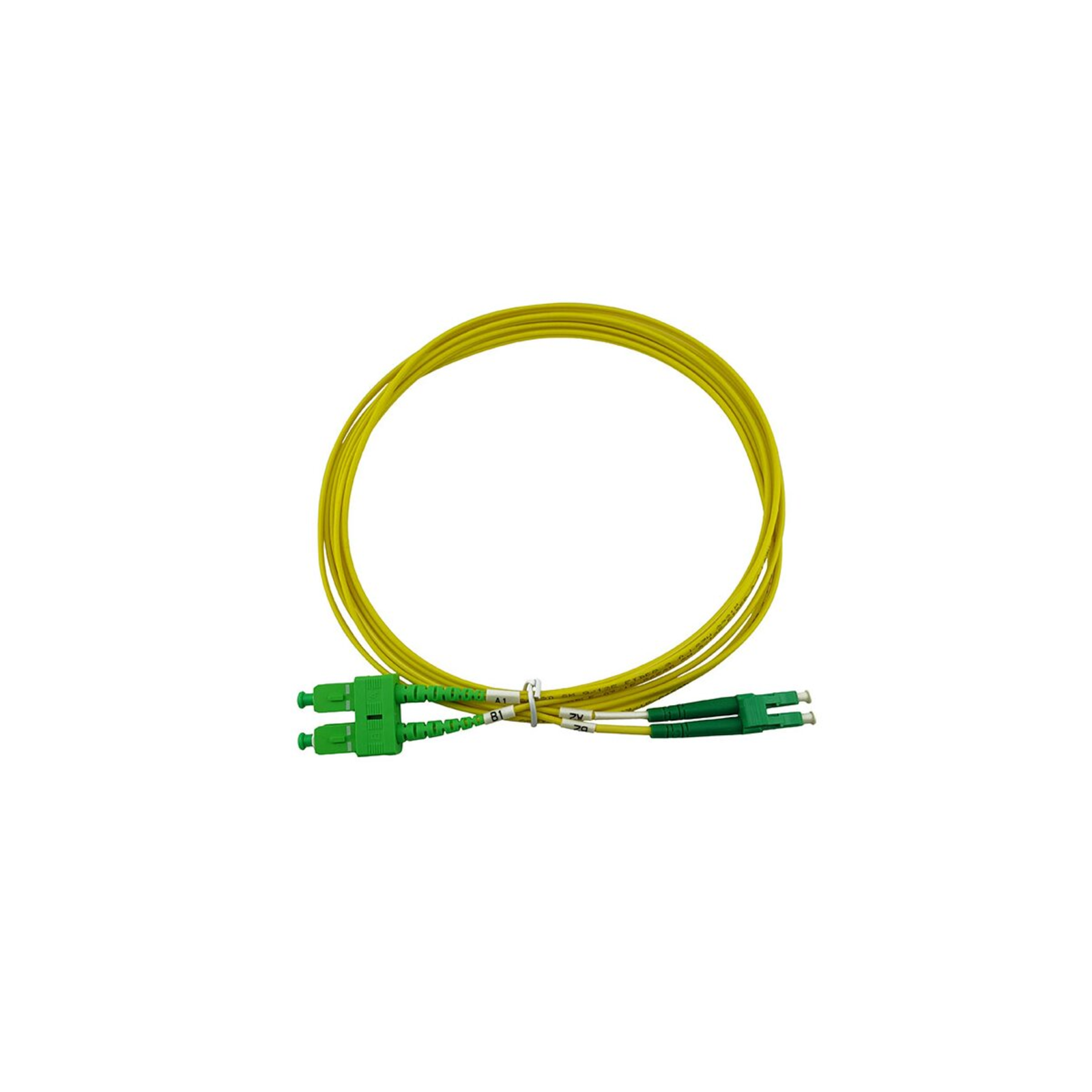 BlueOptics Duplex Fibre Optic Patch Cable LC-APC/SC-APC Singlemode 0.5 Metre