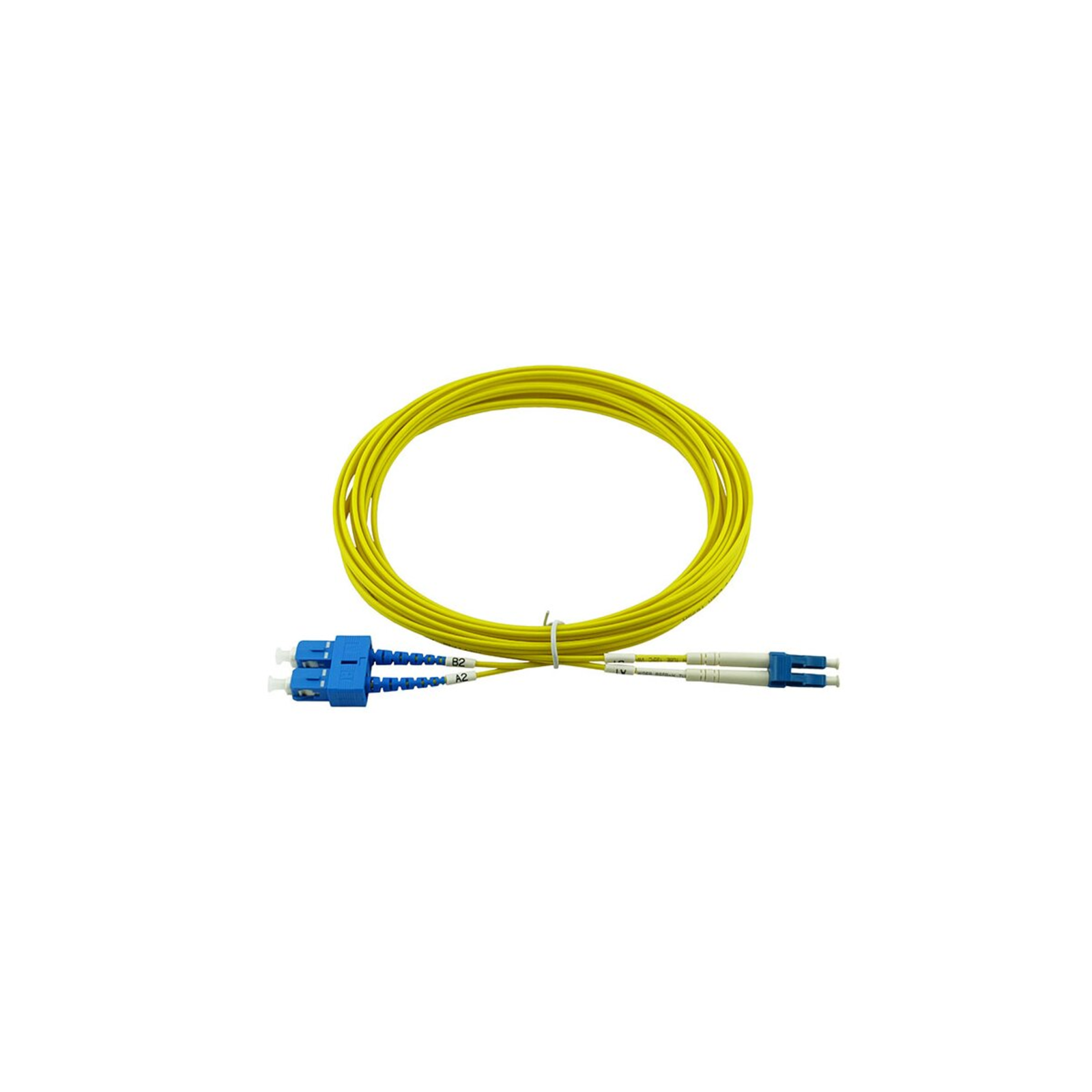 BlueOptics Duplex Fibre Optic Patch Cable LC-UPC/SC-UPC Singlemode 5 Metres