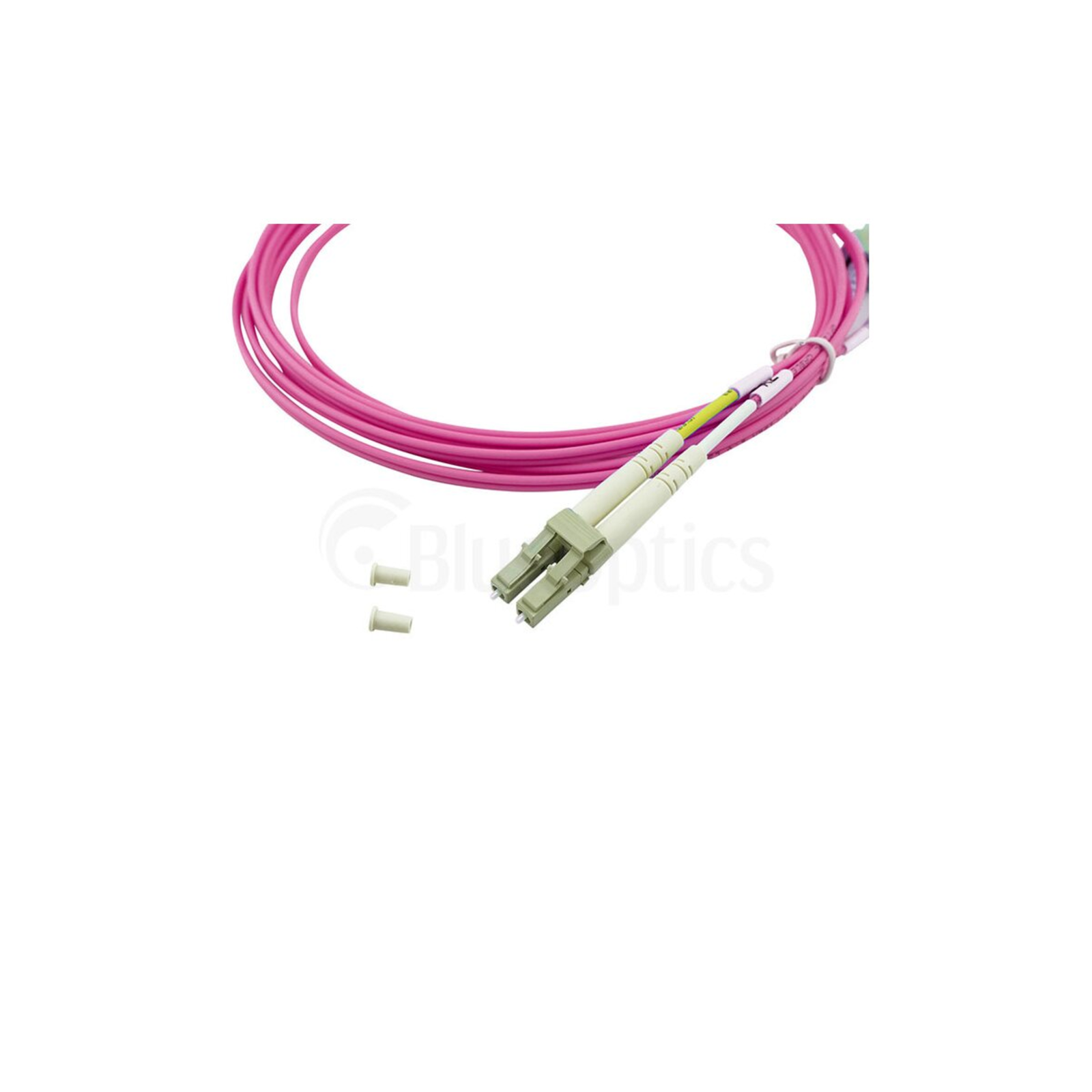 BlueOptics Duplex Fibre Optic Patch Cable LC-ST Multimode OM4 2 Metres