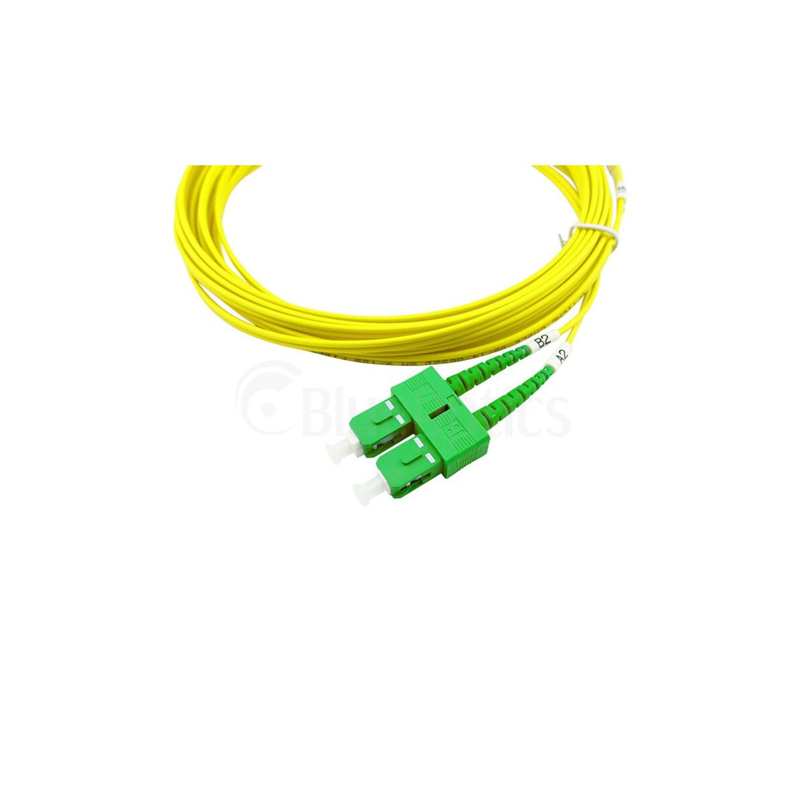 BlueOptics Duplex Fibre Optic Patch Cable SC-APC/SC-APC Singlemode 2 Metres