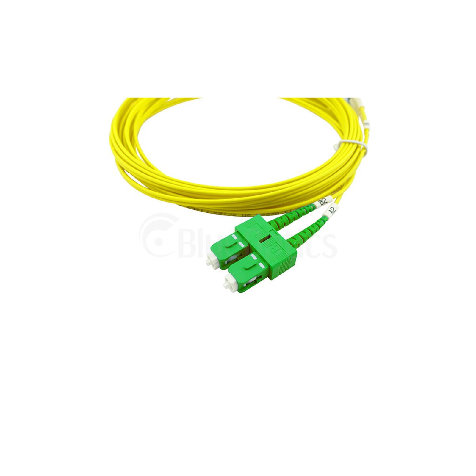 BlueOptics Duplex Fibre Optic Patch Cable SC-APC/SC-APC Singlemode 2 Metres