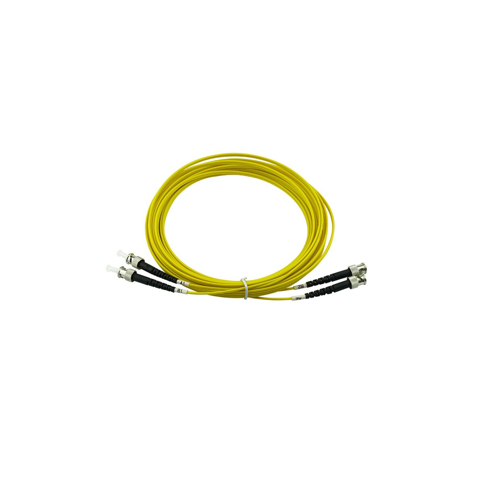 BlueOptics Duplex Fiber Optic Patch Cable ST-PC/ST-PC Single-mode 2m