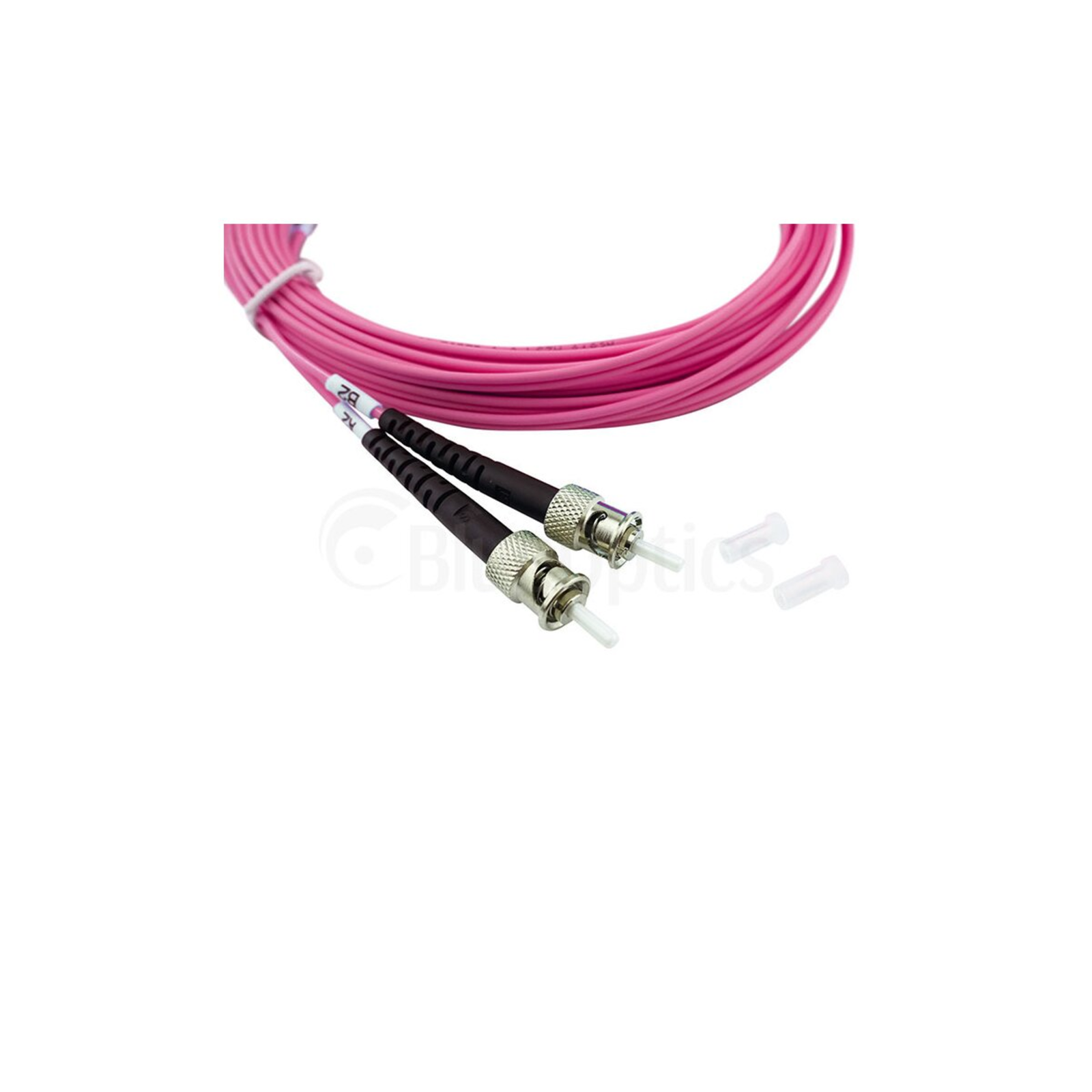 BlueOptics Duplex Fibre Optic Patch Cable ST-ST Multimode OM4 3 Metres