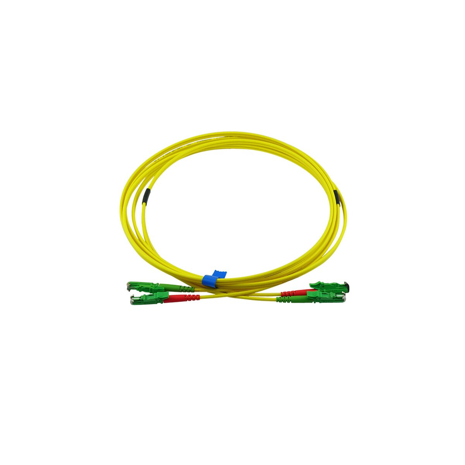 BlueOptics Duplex Fiber Optic Patch Cable E2000-APC/E2000-APC Single-mode 1 Meter