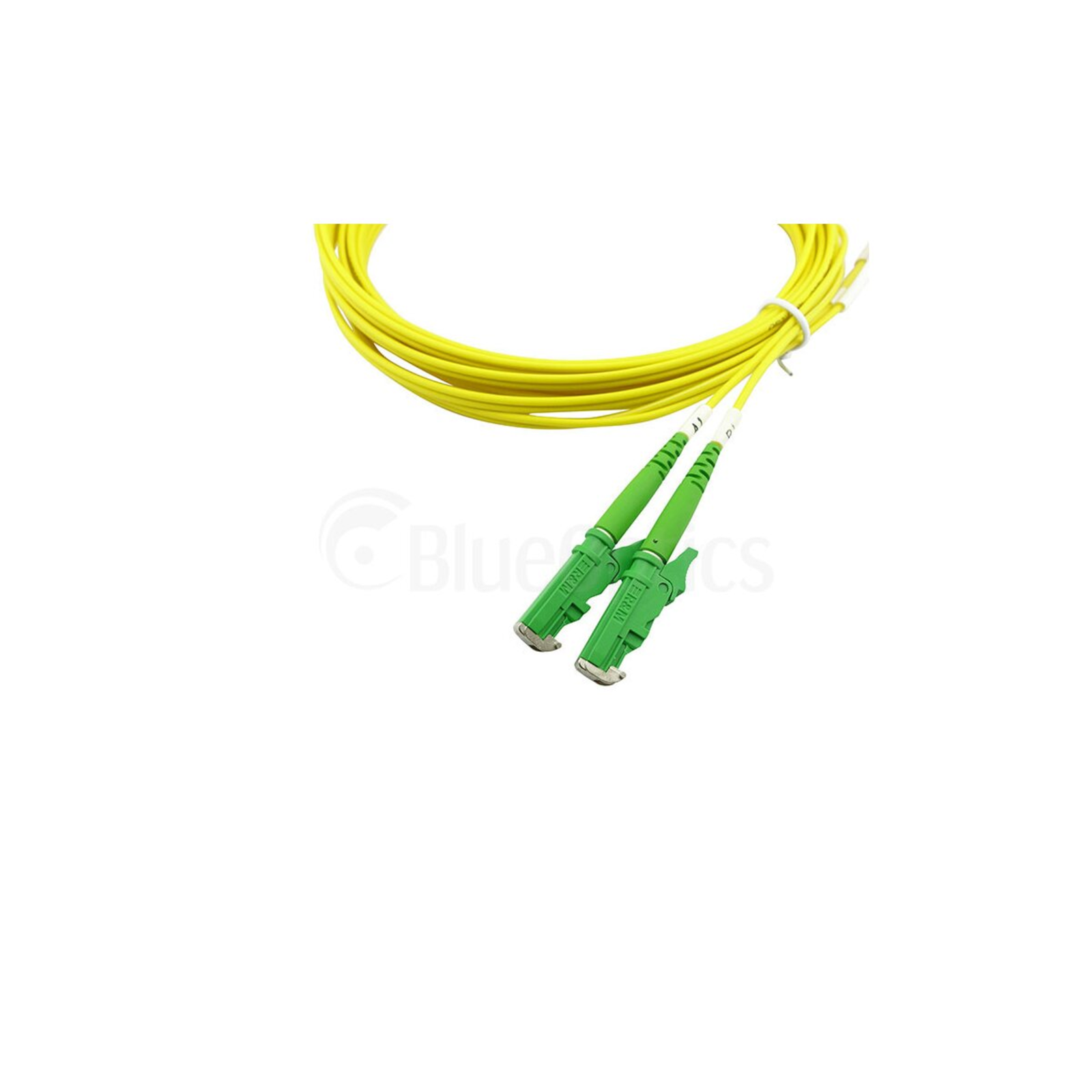 BlueOptics Duplex Fiber Optic Patch Cable E2000-APC/E2000-APC Single-mode 5 Meters