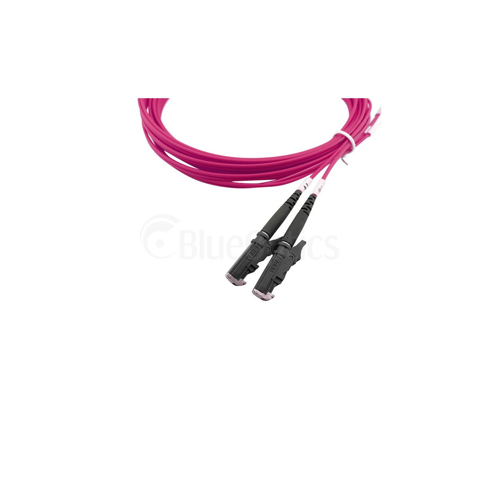 BlueOptics Duplex Fiber Optic Patch Cable E2000-E2000 Multimode OM4 2m
