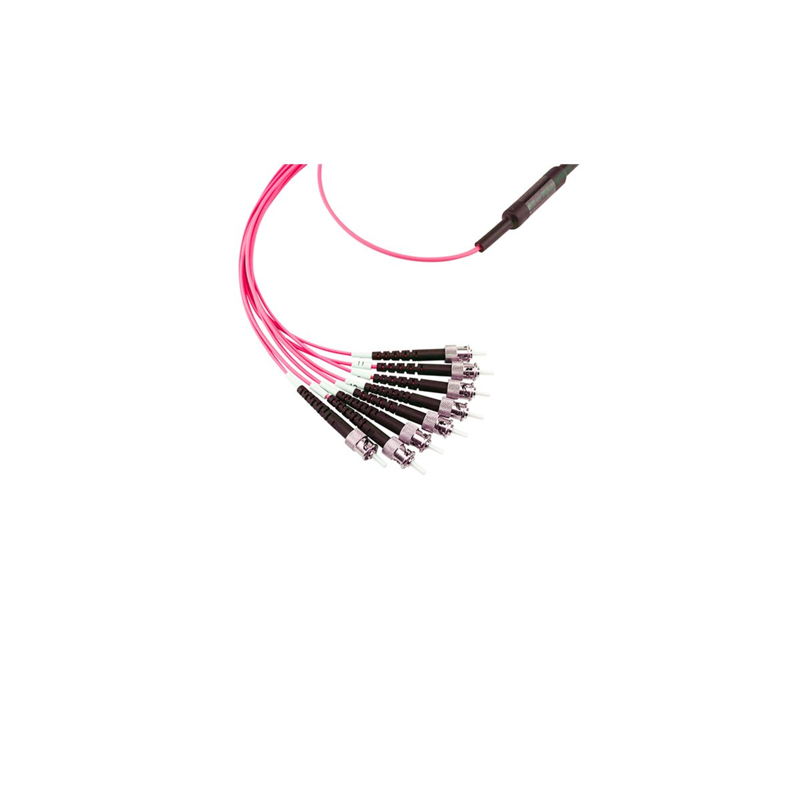 BlueOptics Fiber Optic MPO/4xST Breakout Cable OM4 3m