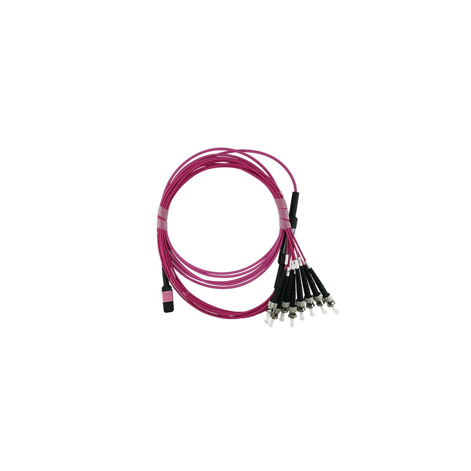 BlueOptics Fiber Optic MTP/4xST Breakout Cable OM4 3m