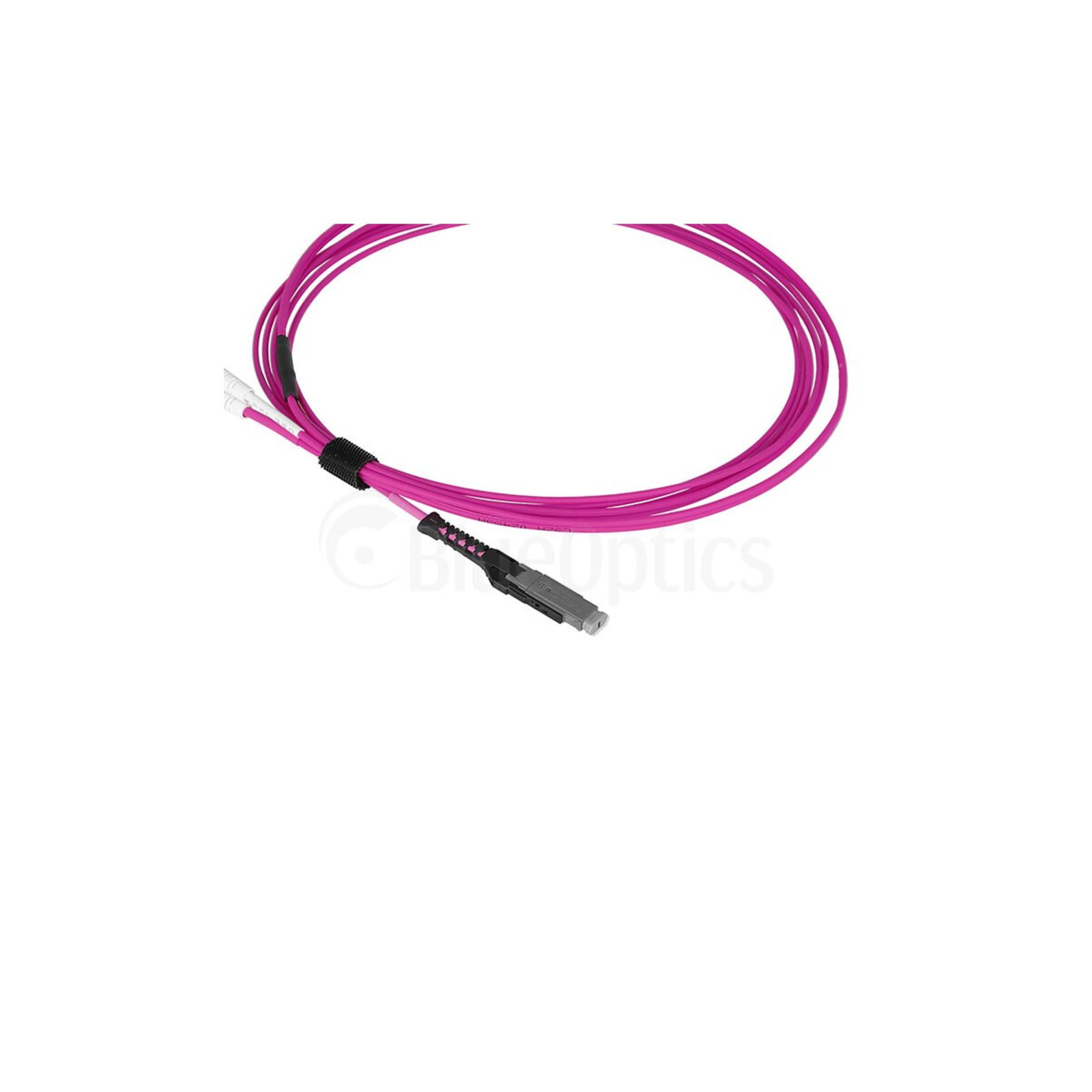 BlueOptics Duplex Fiber Optic Patch Cable MDC-LC Multimode OM4 2m