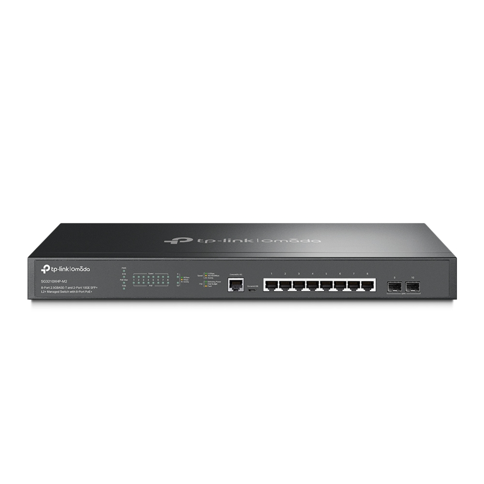 TP-Link JetStream TL- V2 Switch Managed 8x10-100-1000-2.5G + 2x10 Gigabit SFP+ Rack Mount PoE+ 240W