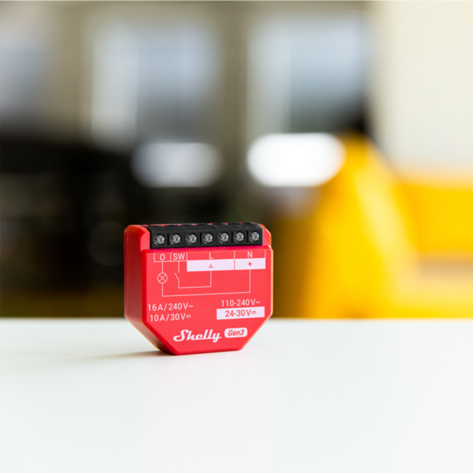 Slighty Flush-mounted 1PM Gen3 Relay Max 16A 1 Channel WLAN BT