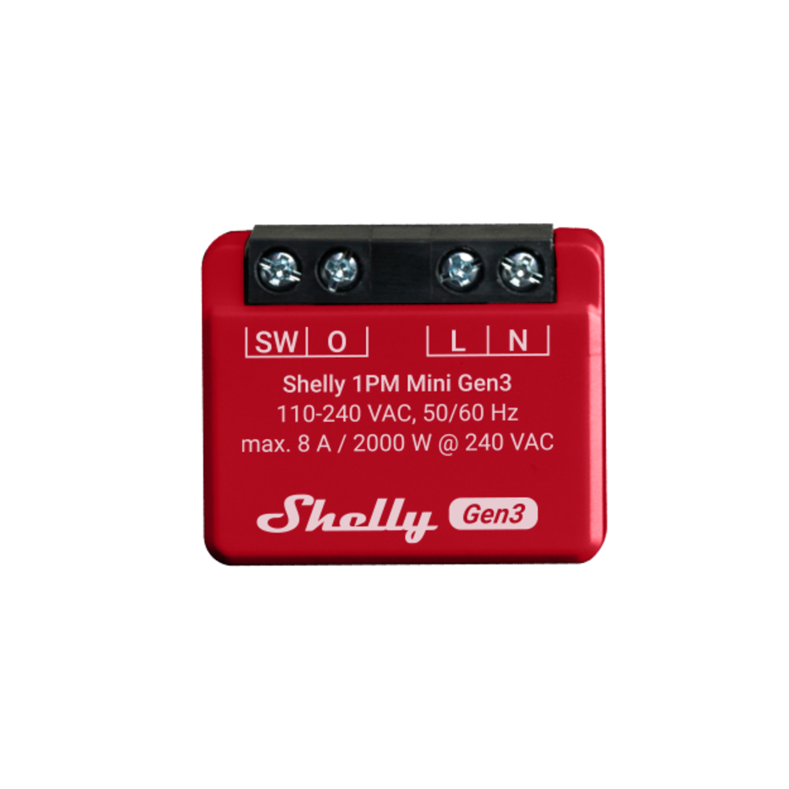 Slighty Flush-mounted 1PM Mini Gen. 3 Relay Max 8A 1 Channel Measuring Function WLAN BT