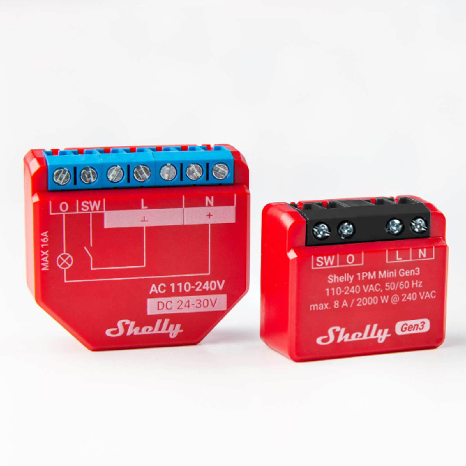 Slighty Flush-mounted 1PM Mini Gen. 3 Relay Max 8A 1 Channel Measuring Function WLAN BT