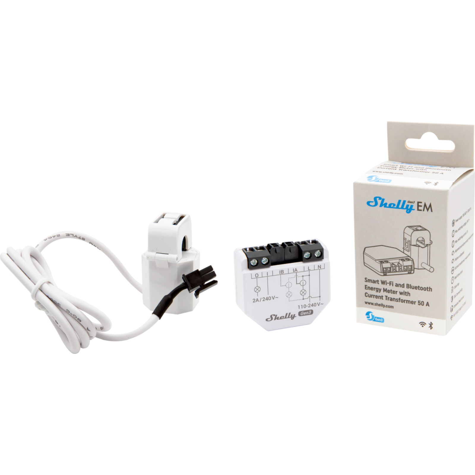 Slighty Flush-mounted InchEM Gen3 Inch Incl. 1x 50A Terminal Current Meter