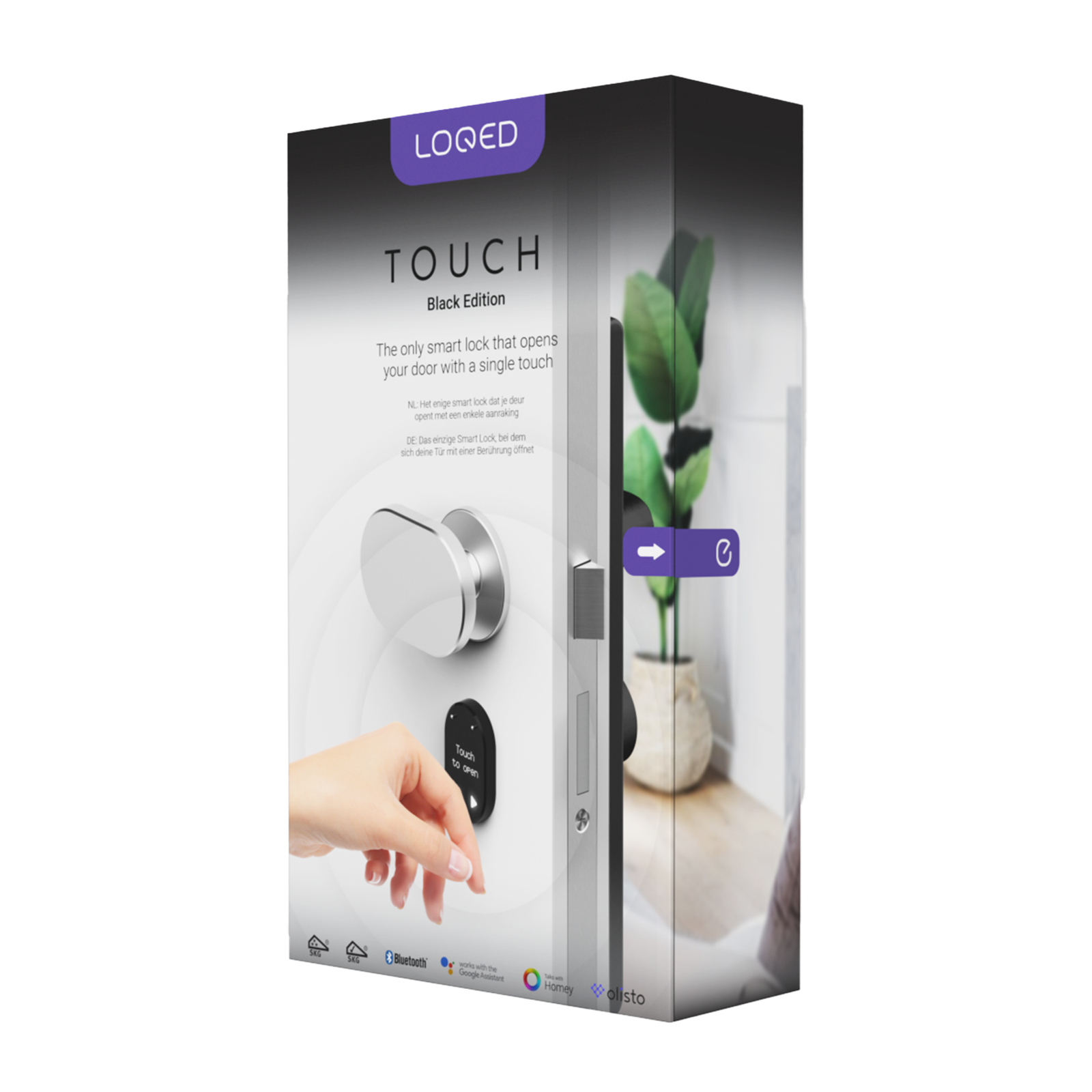 Slighty LOQED Touch Smart Lock Black Edition Door Lock Drive Door Opener Control Bluetooth Wi-Fi