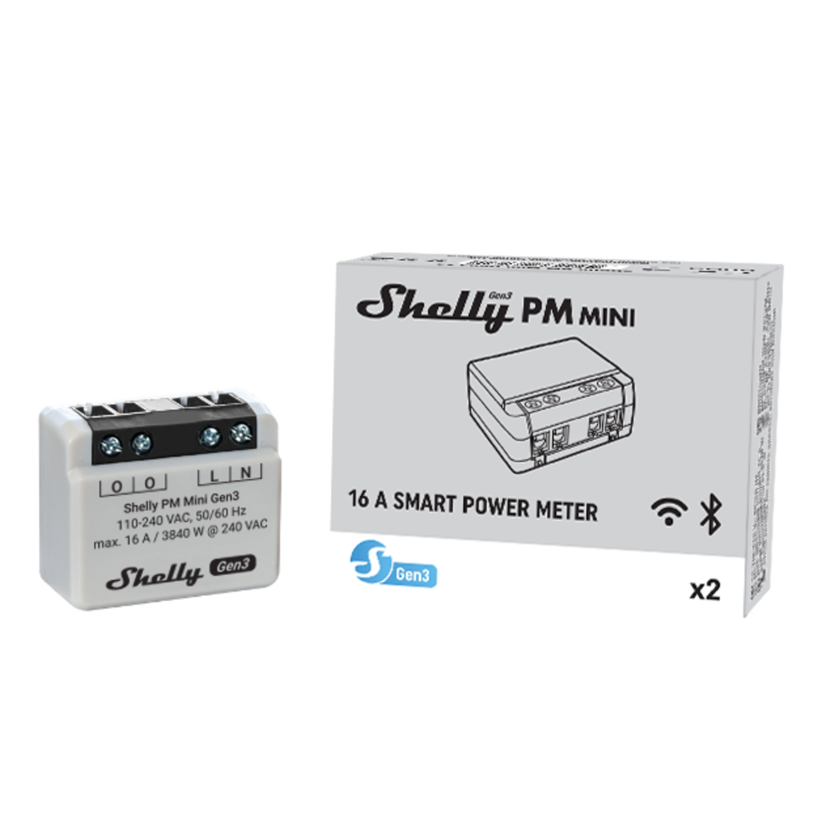 Slighty Slighty PM Mini Gen3 Switching And Measuring Actuator Wi-Fi Bluetooth