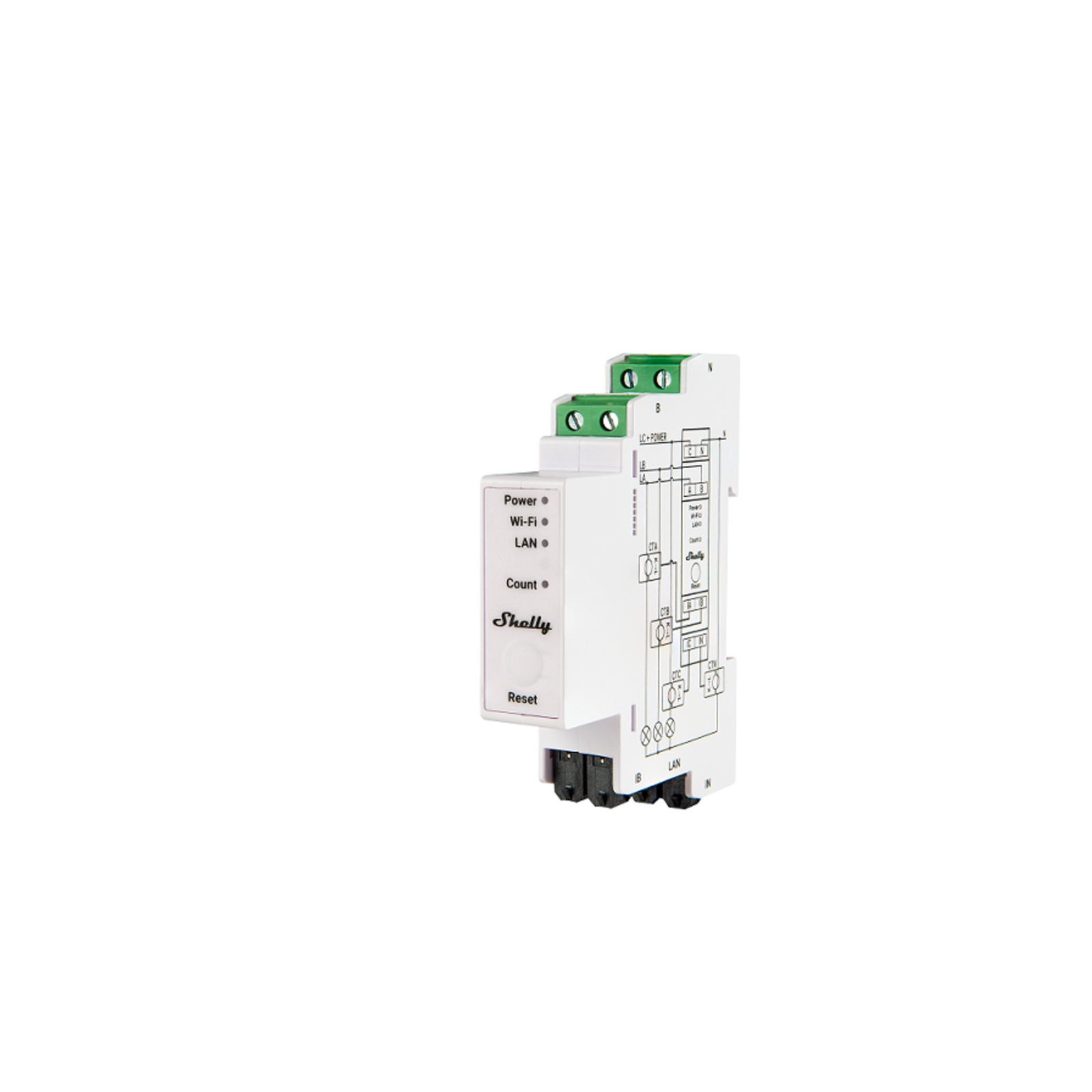 Slighty Pro Pro 3EM Electricity Meter Incl. 3x 120A Terminals DIN Measuring Function WLAN LAN BT