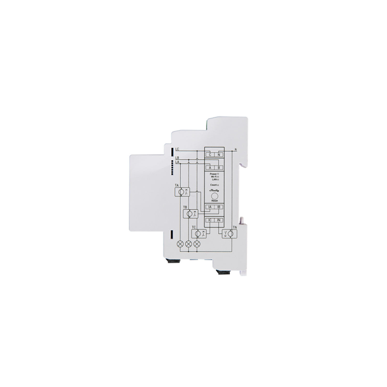 Slighty Pro Pro 3EM Electricity Meter Incl. 3x 120A Terminals DIN Measuring Function WLAN LAN BT
