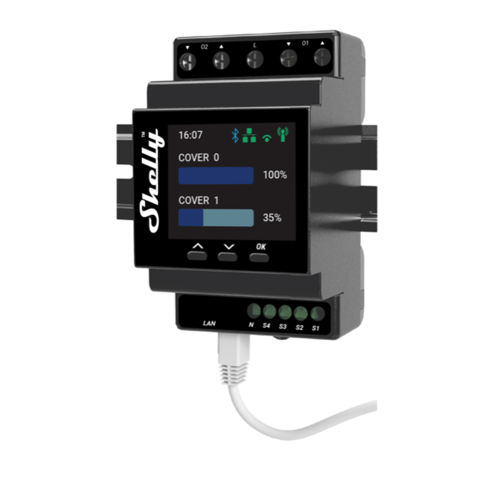Slighty DIN Rail Pro Dual Cover Amp Shutter PM Relay Max. 32A 1 Phase 2 X Bidirectional Motor Control