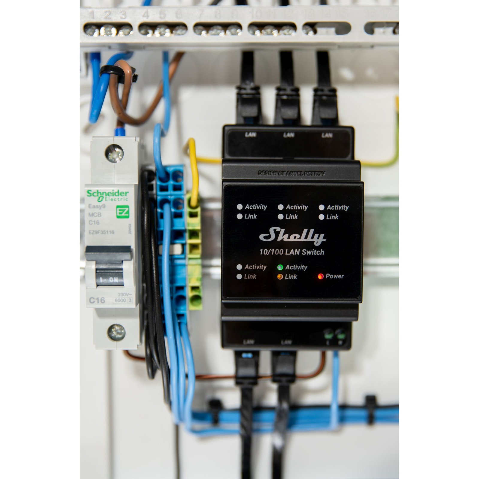 Slighty DIN Rail LAN Switch 5 Ports 10/100 Mbit