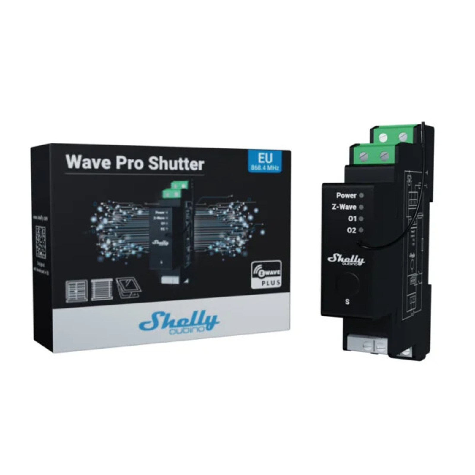 Slighty Top-hat Rail Wave Pro Shutter Relay Roller Shutter Actuator Z-Wave
