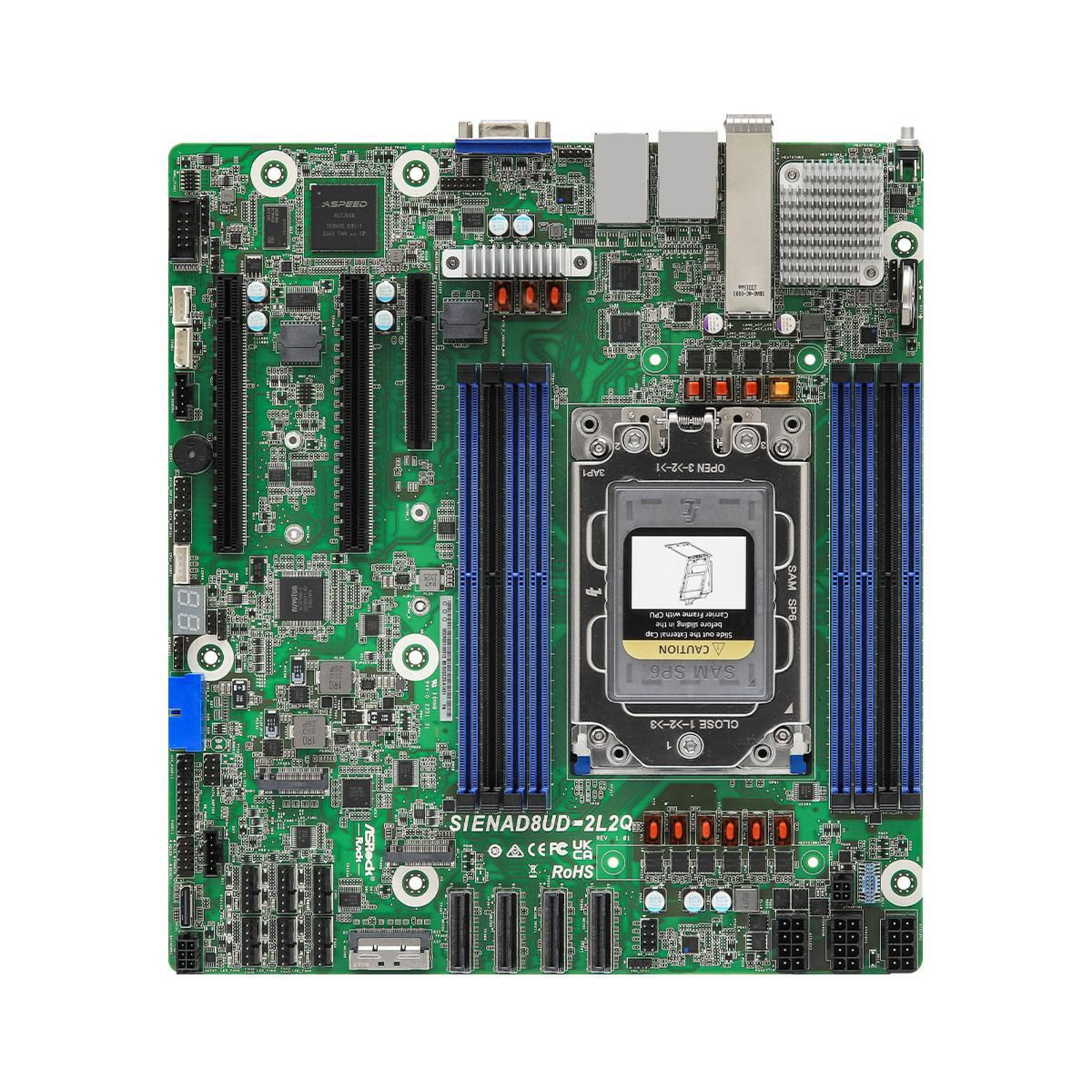 ASRock motherboard SIENAD8UD-2L2Q Micro-ATX Socket SP6 Single