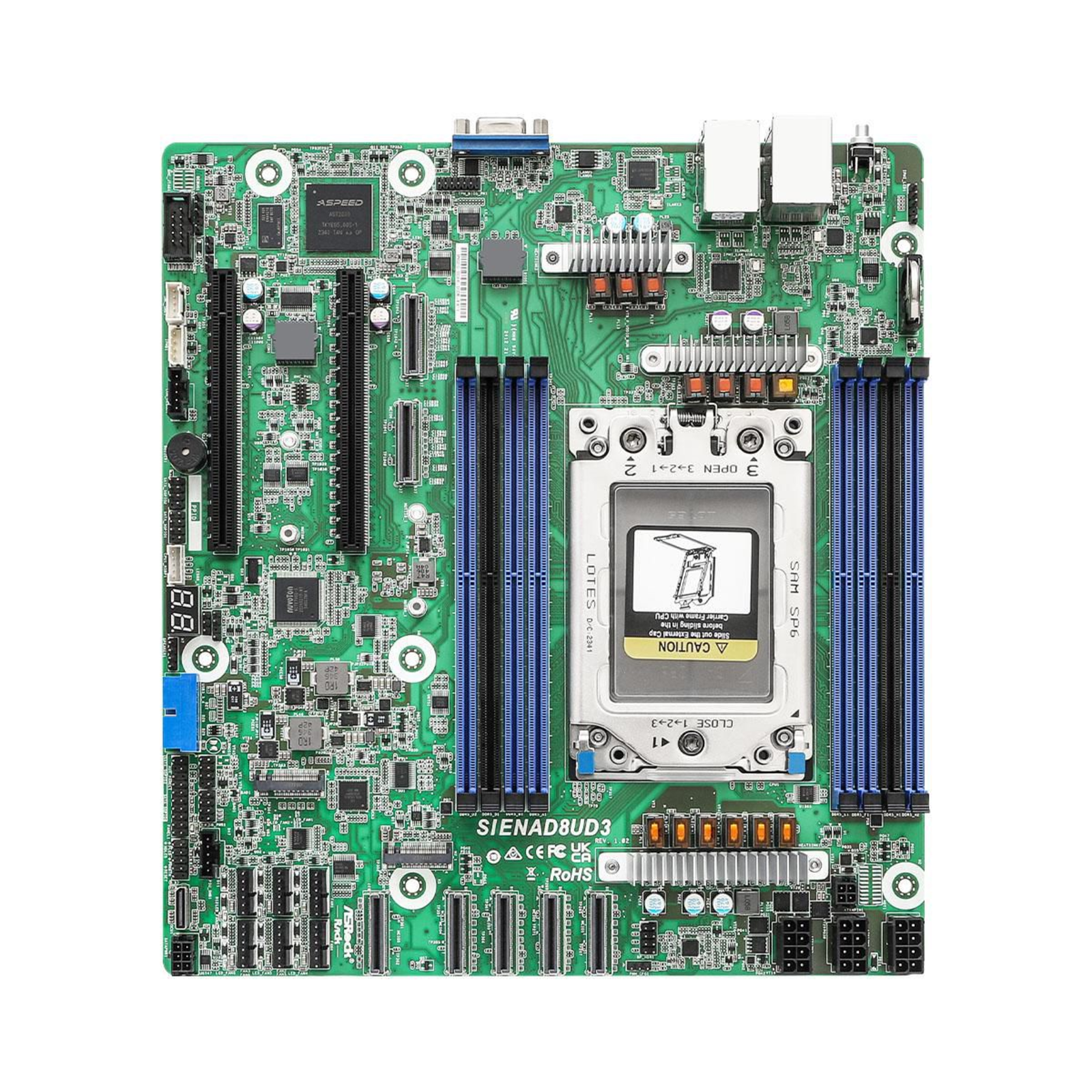 ASRock motherboard SIENAD8UD3 Micro-ATX Socket SP6 Single (SIENAD8UD3)