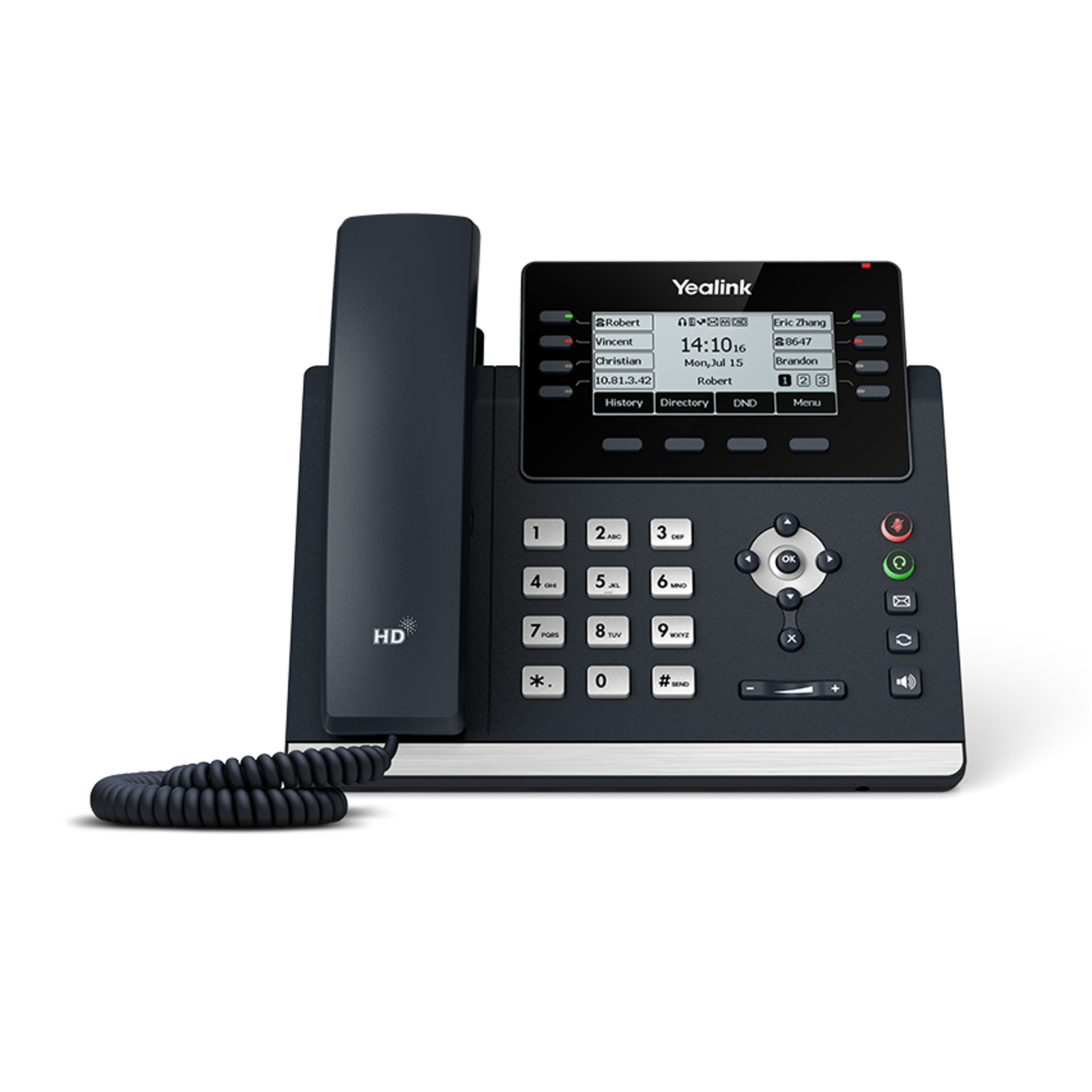 Yealink SIP-T43U IP Telephone Grey Corded Handset Desktop-wall In-band