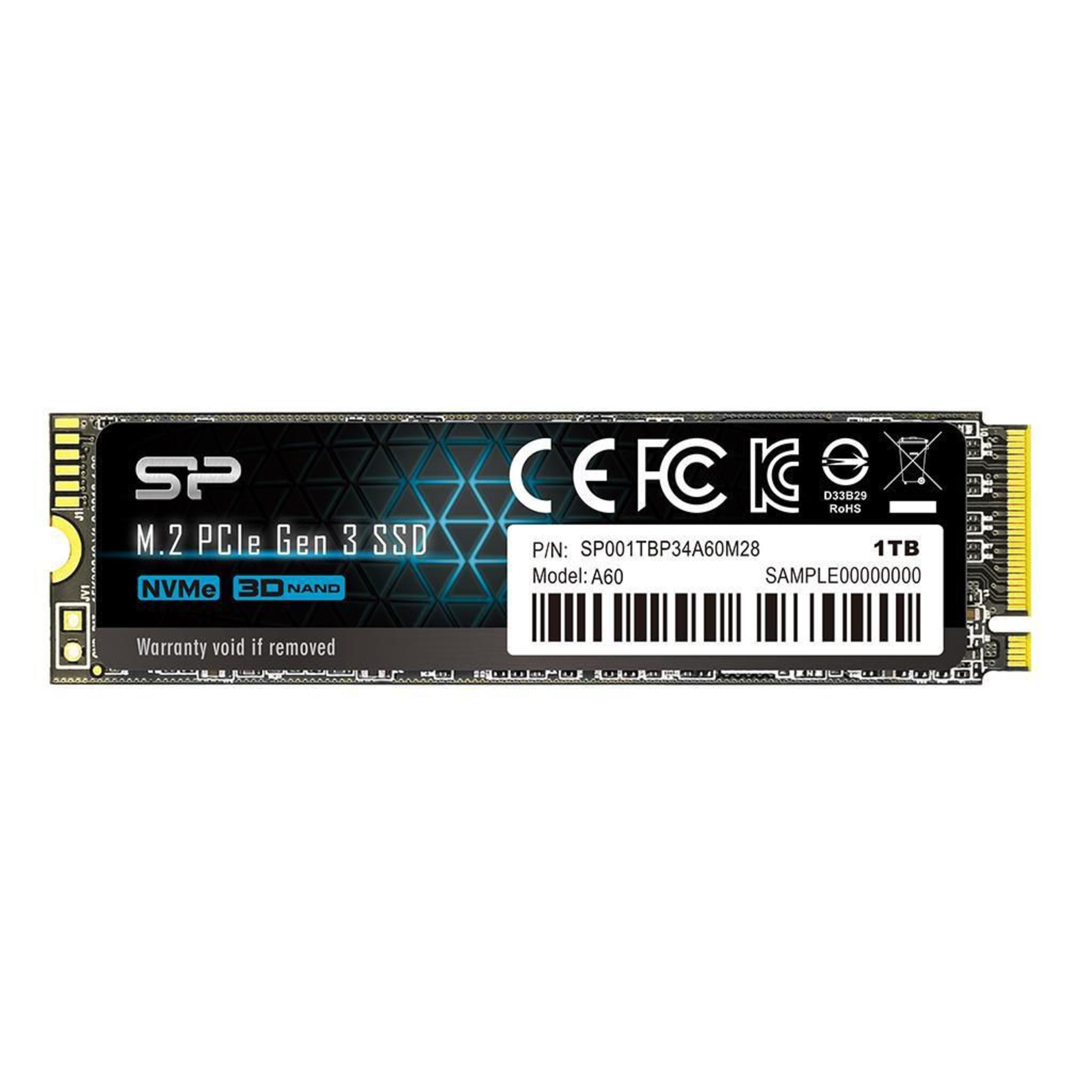 Silicon Power Solid State Drive 1TB M.2 PCI-E Ace A60 Gen 3x4 NVMe