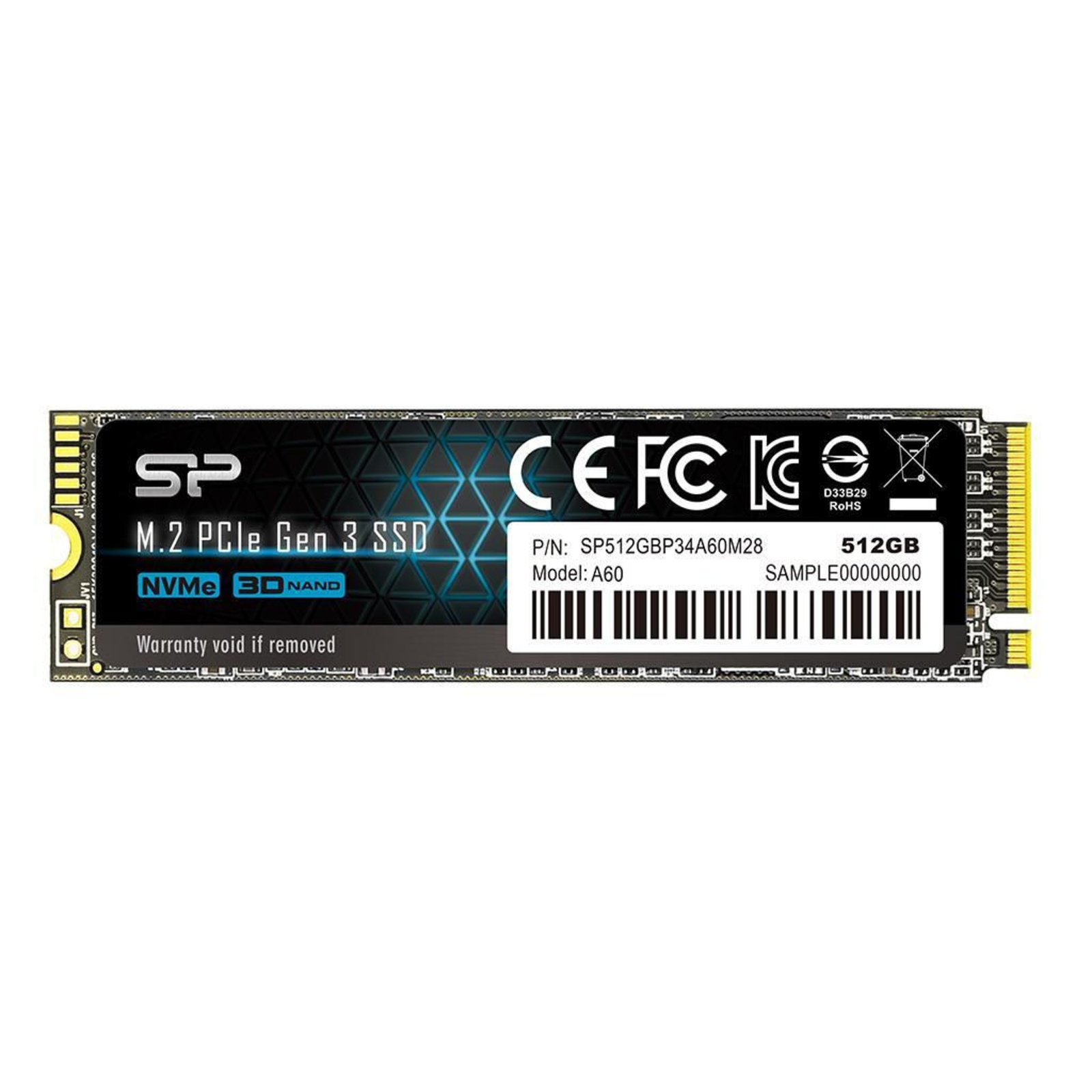 Silicon Power Solid State Drive 512GB M.2 PCI-E Ace A60 Gen 3x4 NVMe