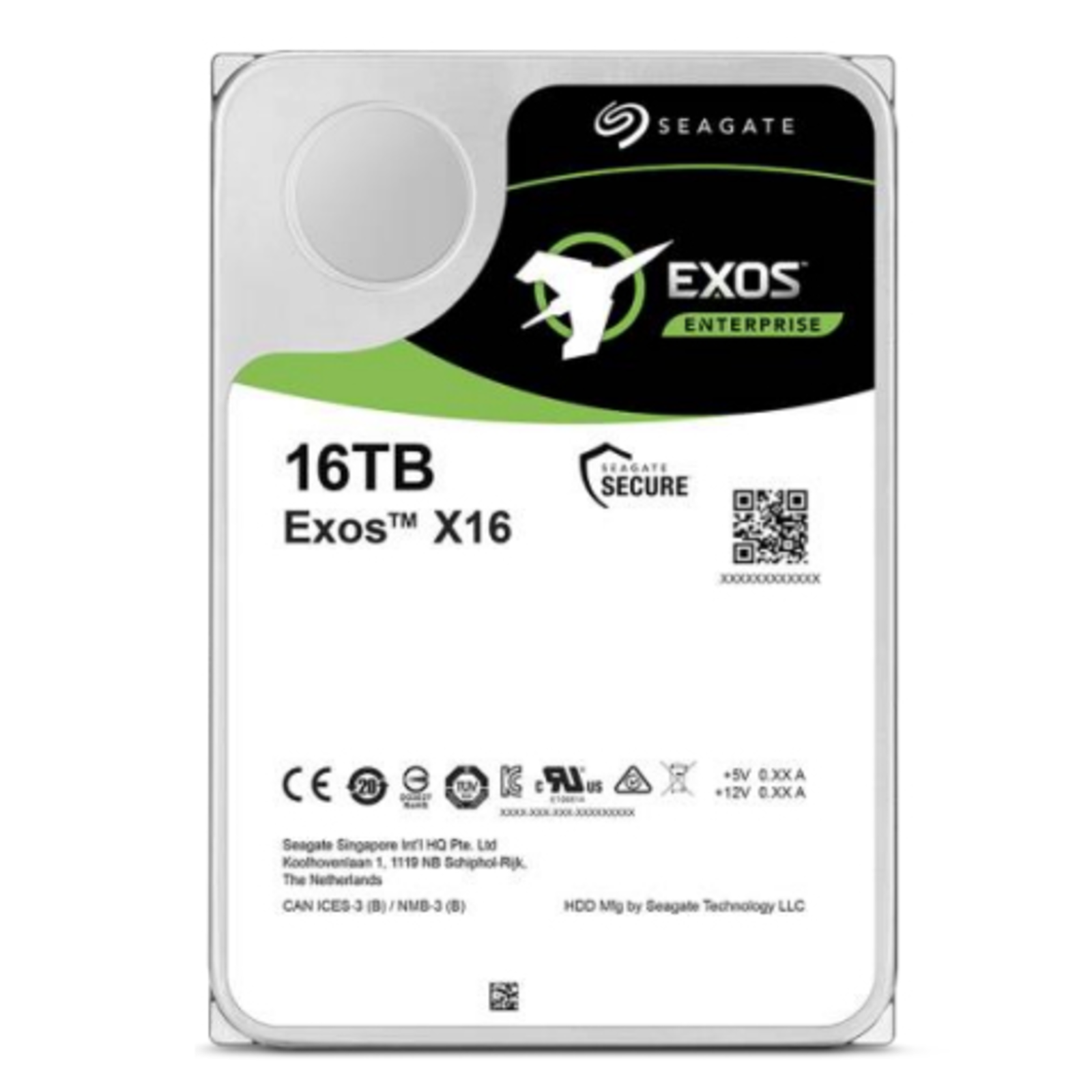 Seagate HDD 16TB 7.2k 6G SATA Exos X16 3.5 Inch LFF