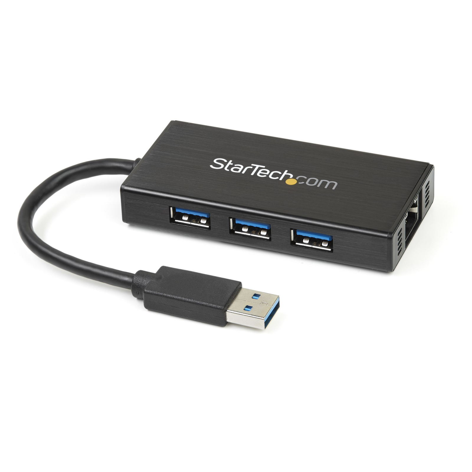 StarTech.com 3-port USB 3.0 5Gbps Hub with Gigabit Ethernet Adapter Made of Aluminium Wired