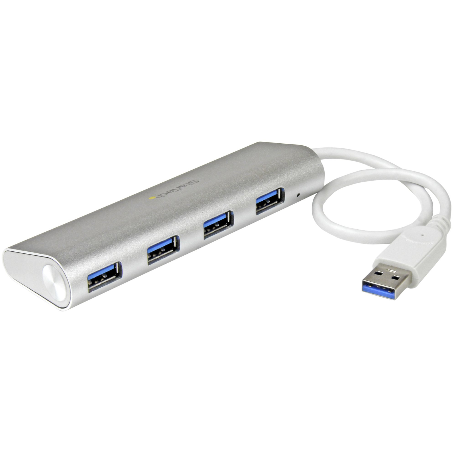 StarTech.com 4 Port Compact USB 3.0 Hub with Built-in Cable 5Gbps USB 3.2 Gen 1