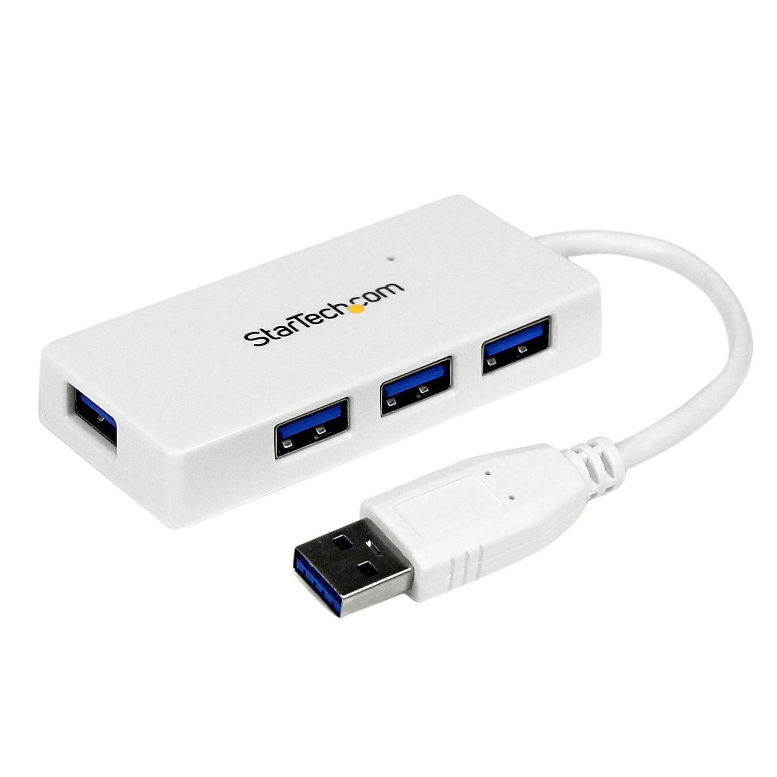 StarTech.com 4 Port USB 3.0 SuperSpeed Mini Hub 5Gbps White USB 3.2 Gen 1 3.1 Gen 1 Type-A