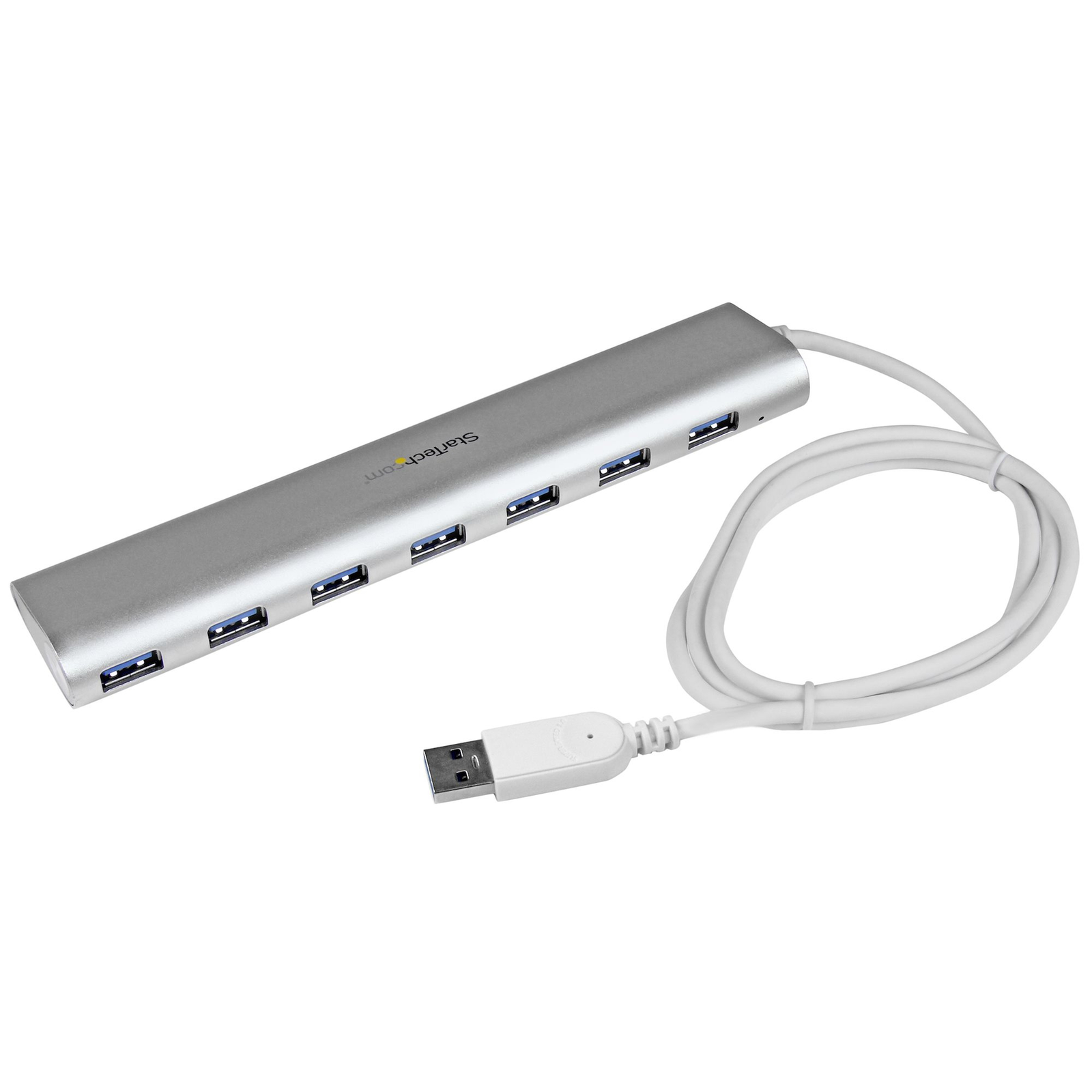 StarTech.com 7 Port Compact USB 3.0 Hub with Built-in Cable 5Gbps USB 3.2 Gen 1