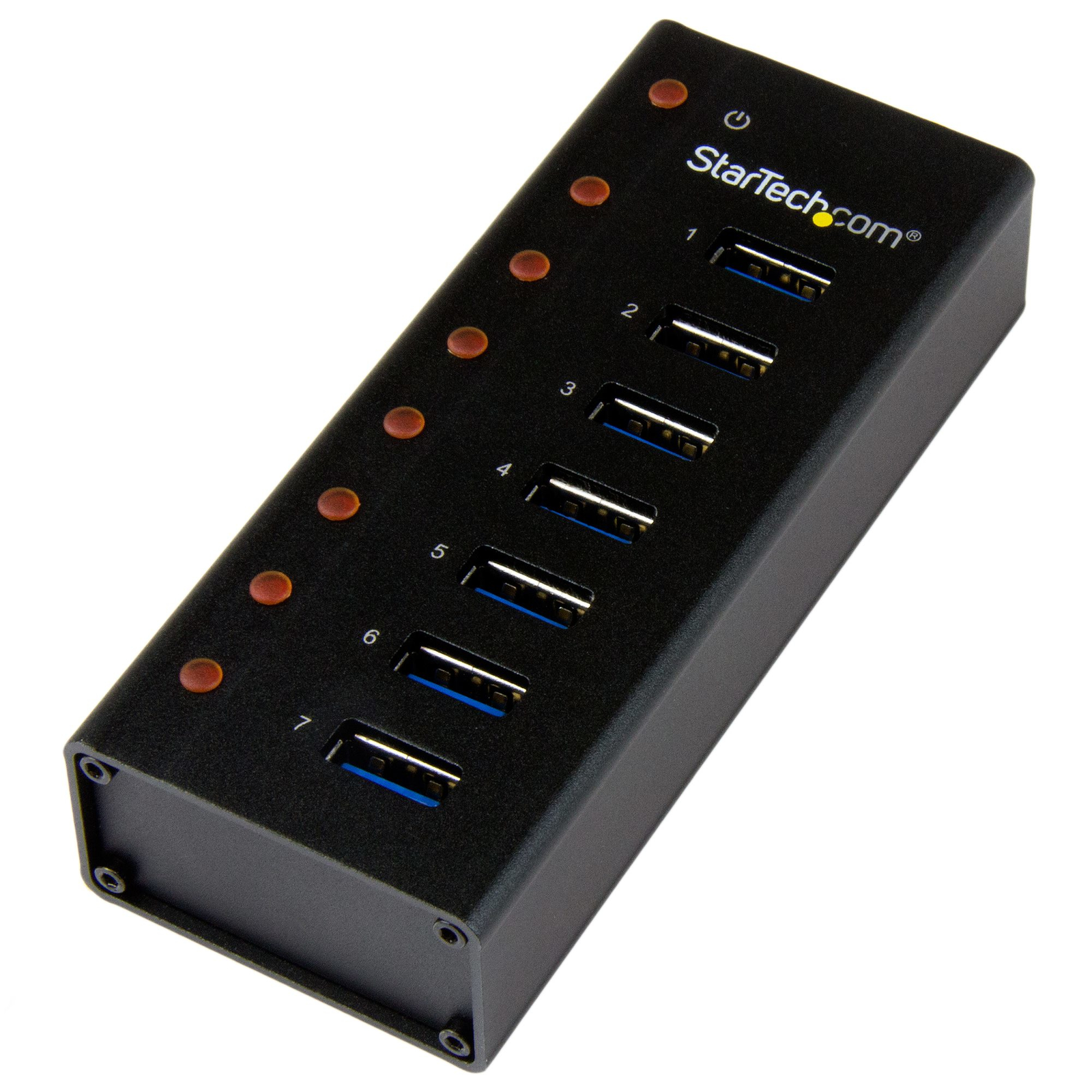 StarTech.com 7 Port USB 3.0 Hub 5Gbps Metal Enclosure Desktop Or Wall Mountable USB 3.2 Gen 1
