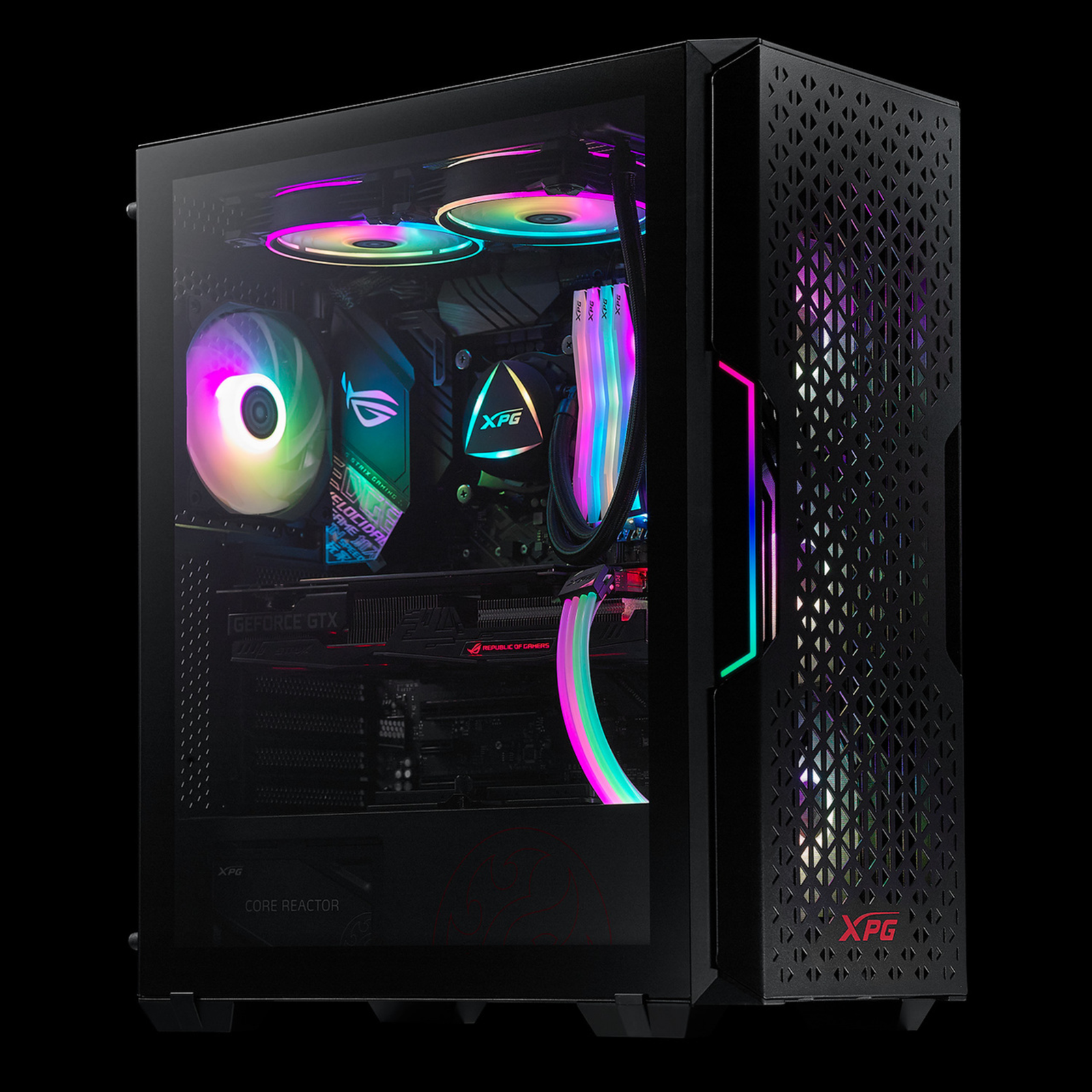 ADATA XPG Case STARKER AIR Mid-Tower without Power Supply 1x 120mm + 1x 120mm ARGB -