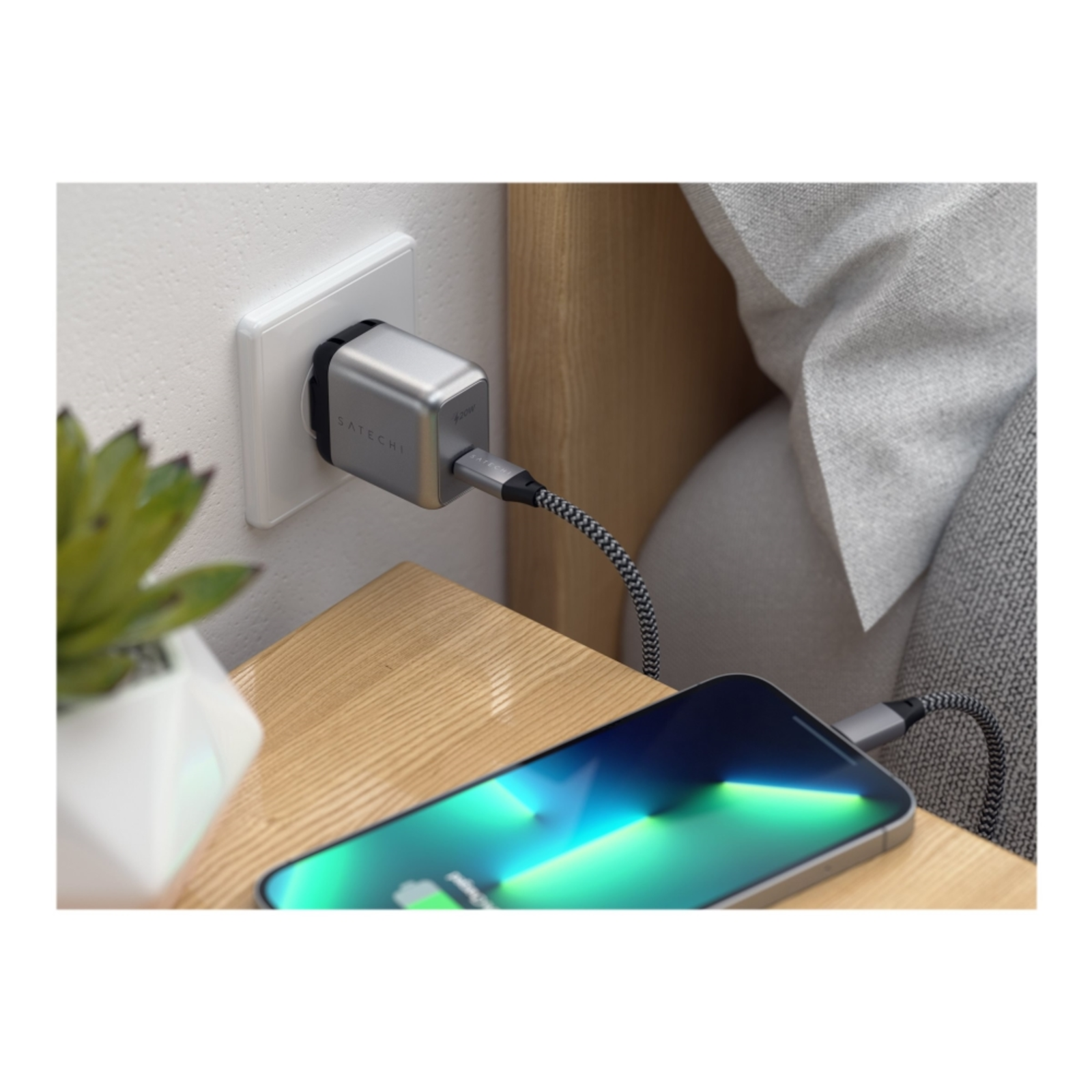 Satechi 20W USB-C PD Wall Charger Black/Grey ST-UC20WCM-EU