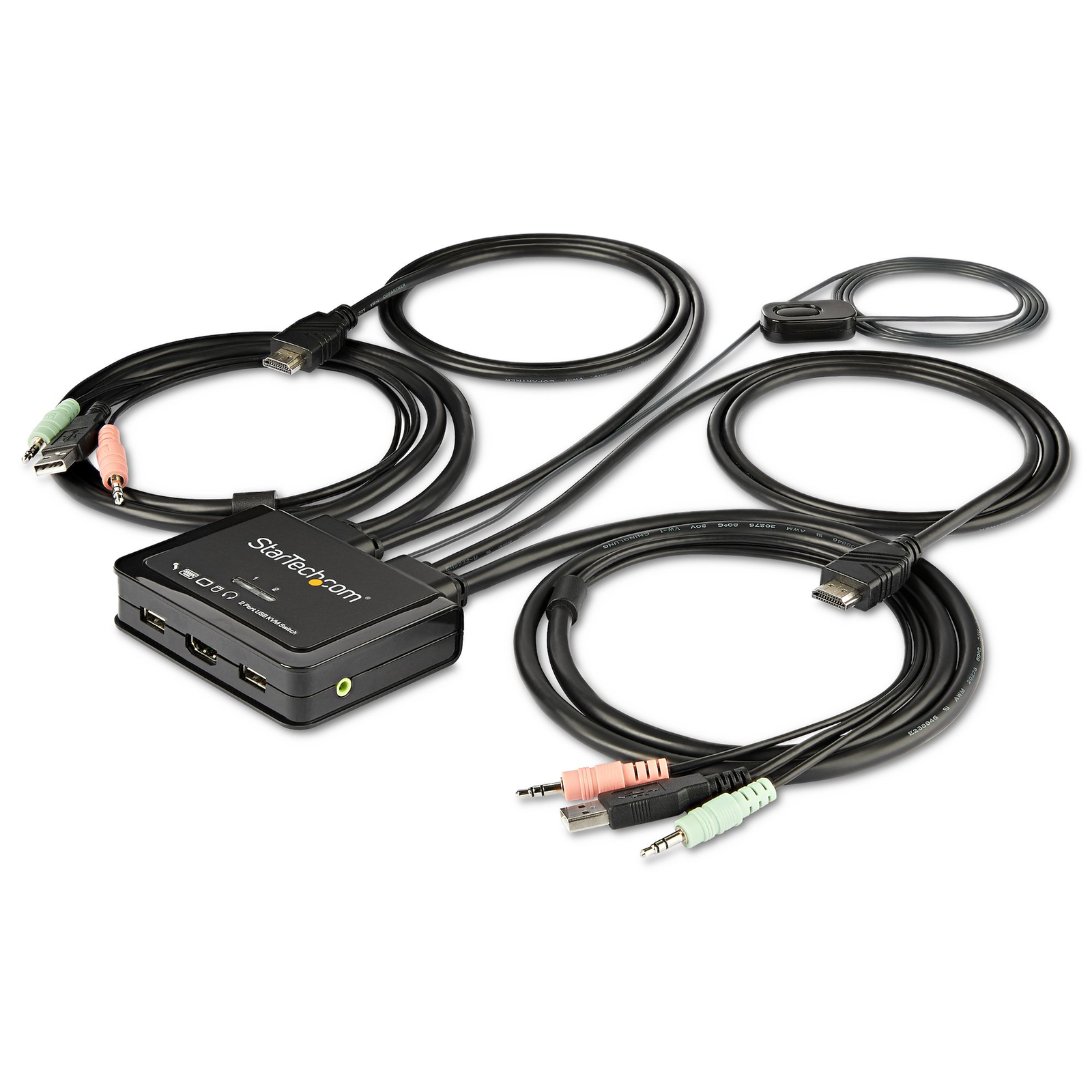 StarTech.com 2 Port HDMI KVM Switch 4K60 USB 4K 60HZ OS INDEPENDENT