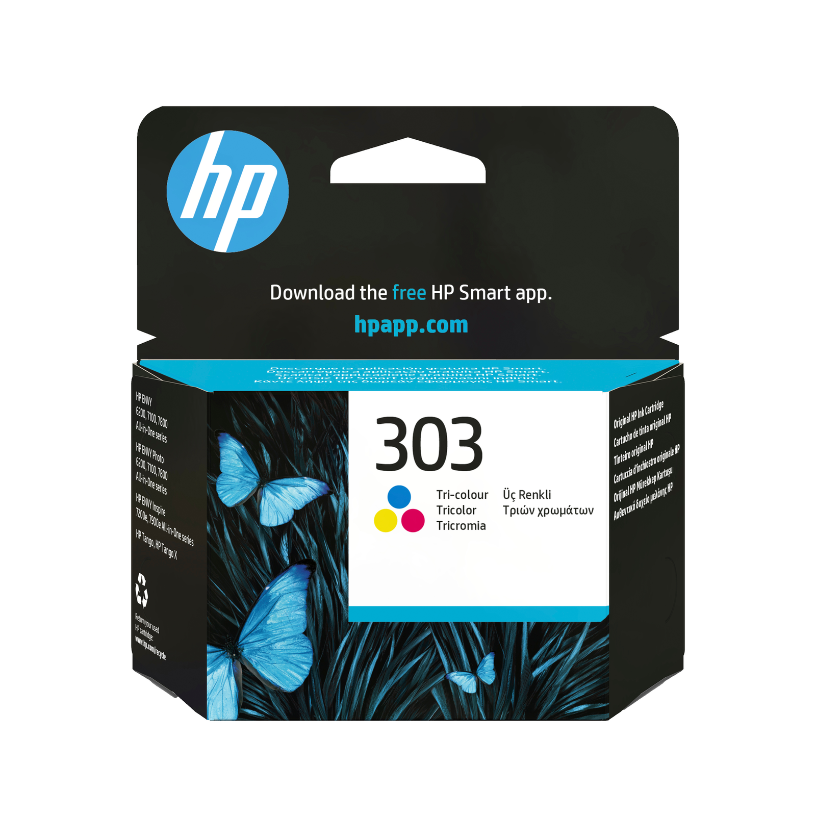 HPI 303 Color cyan magenta Yellow 165 Pages Ink T6N01AE
