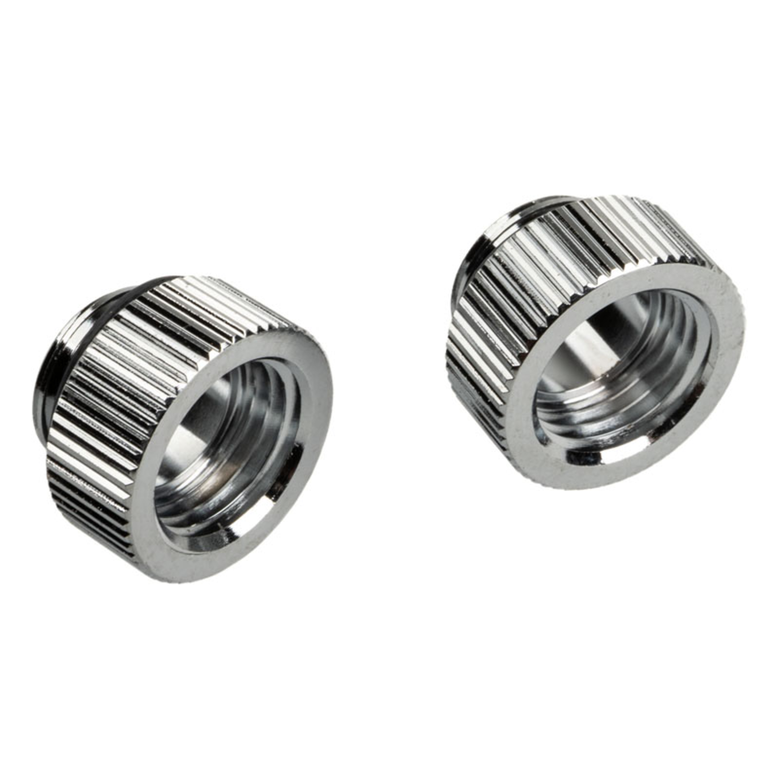 Bitspower Touchaqua Adapter Straight G1/4 Inch Male to G1/4 Inch Female Pack of 2 Silver