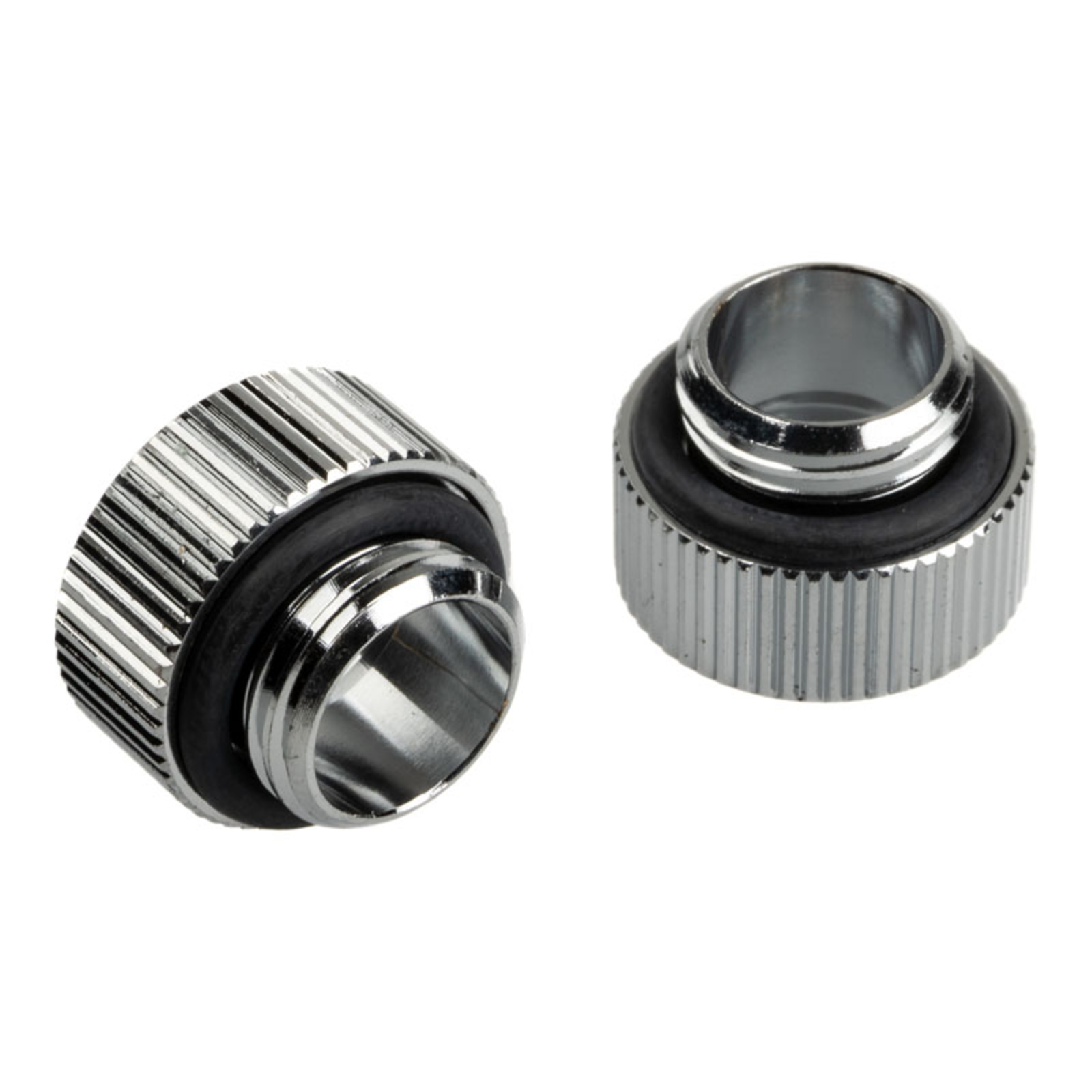 Bitspower Touchaqua Adapter Straight G1/4 Inch Male to G1/4 Inch Female Pack of 2 Silver
