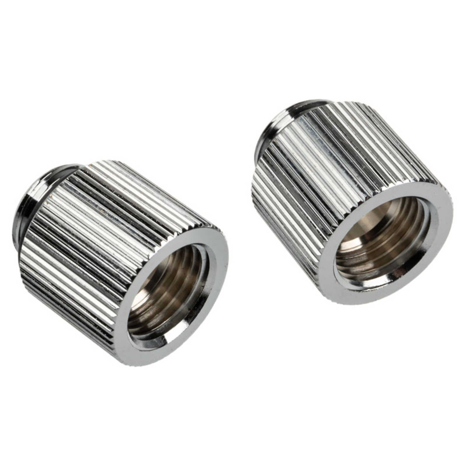 Bitspower Touchaqua Adapter Straight G1/4 Inch Male to G1/4 Inch Female Pack of 2 15mm Silver