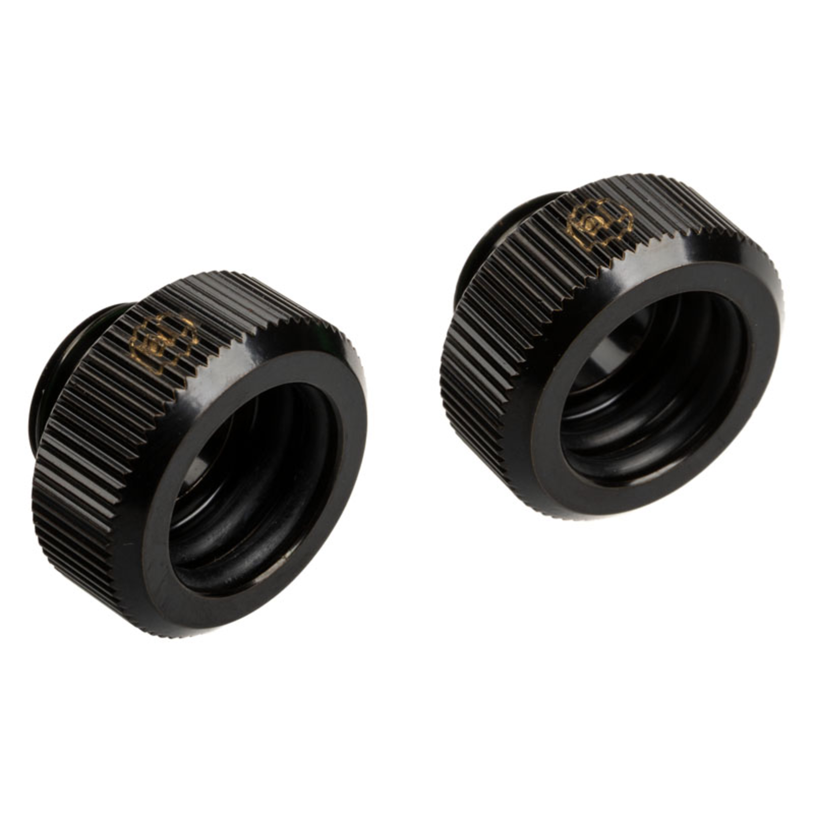 Bitspower Touchaqua Adapter Connection G1/4 Inch AG to 14mm AD Hardtube Pack of 2 Black