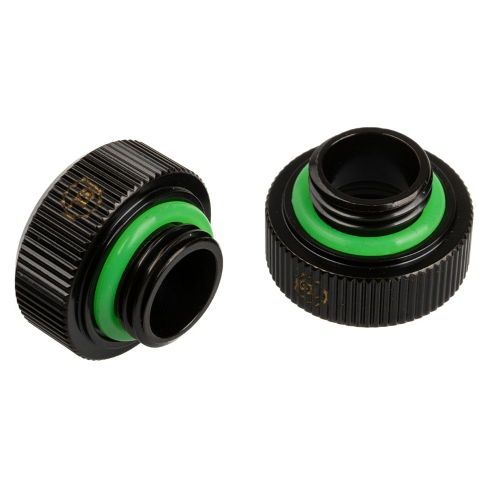 Bitspower Touchaqua Adapter Connection G1/4 Inch AG to 14mm AD Hardtube Pack of 2 Black