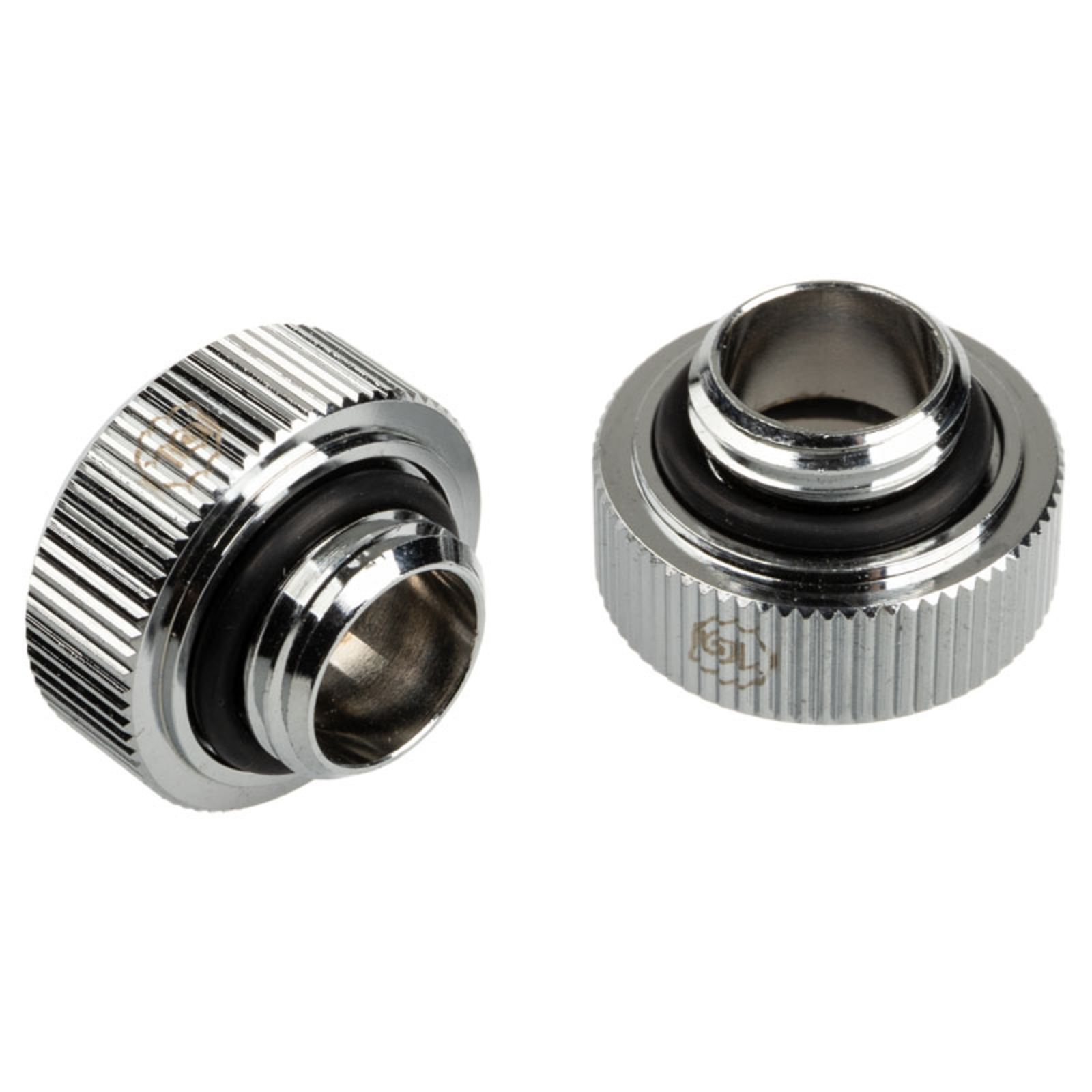Bitspower Touchaqua Adapter Connection G1/4 Inch AG to 16mm AD Hardtube Pack of 2 Silver