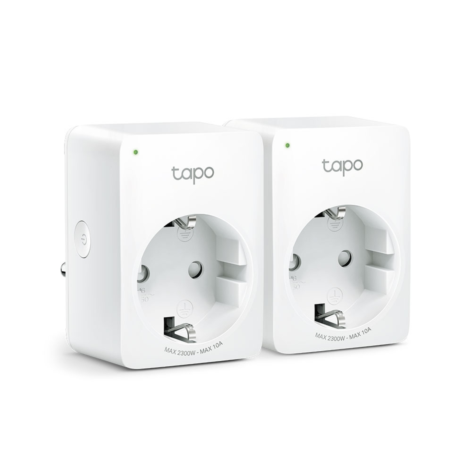 TP-LINK Tapo P100 V2 Smart Plug Mini Wireless 802.11b/g/n Bluetooth 4.2 2.4 GHz (pack of 2)