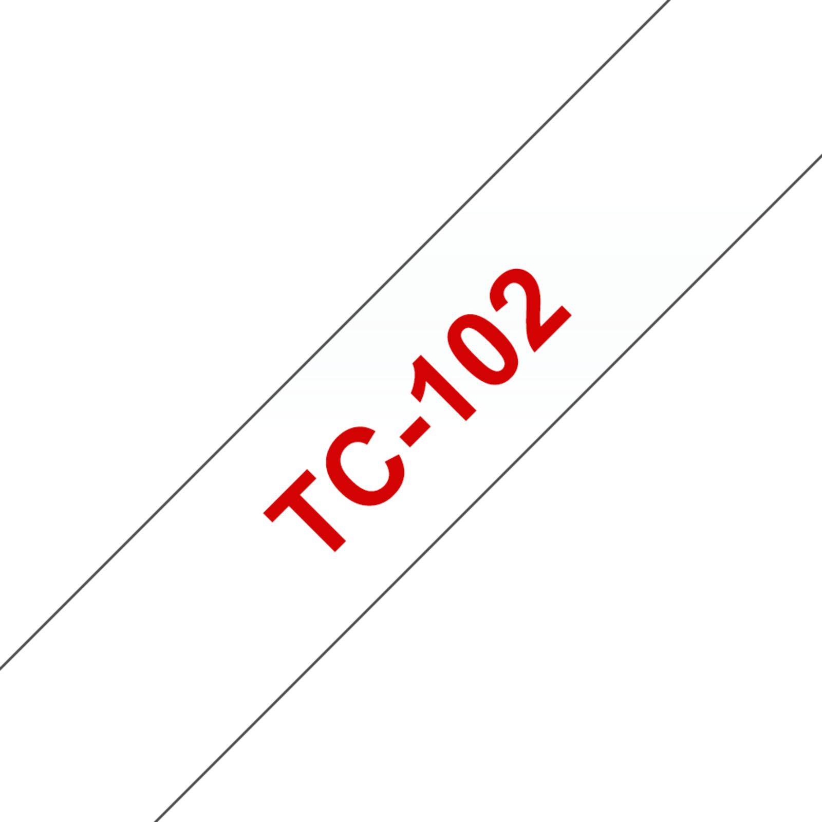 Bredher Original P-Touch Ribbon Red on transparent TC-102