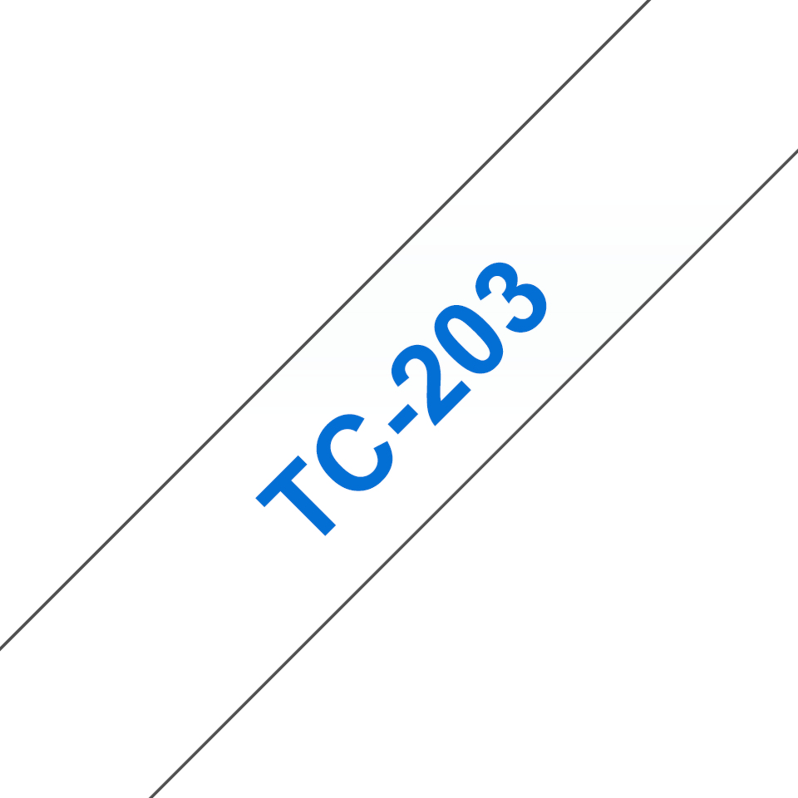 Bredher Original P-Touch Ribbon Blue on White TC-203